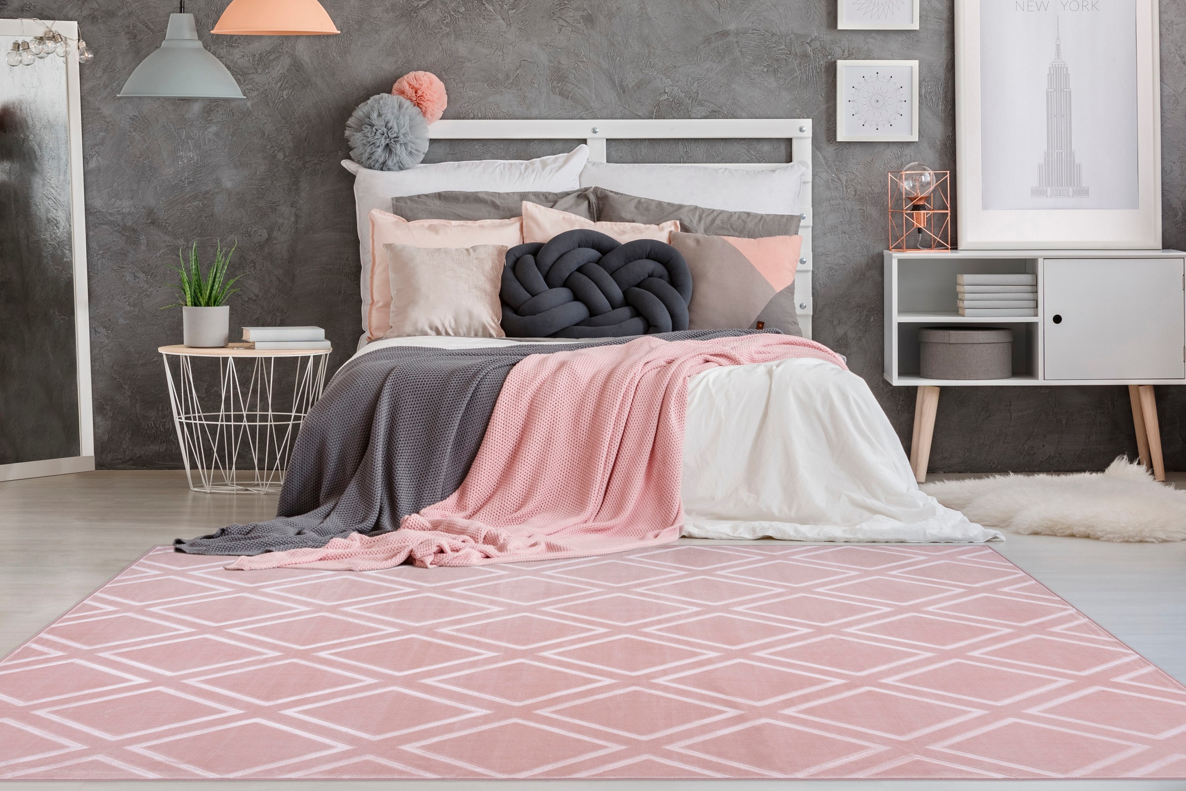 my home Teppich »Ledion« rechteckig 7 mm Höhe besonders weich durch Mikrofaser, Kurzflor, 3D-Effekt