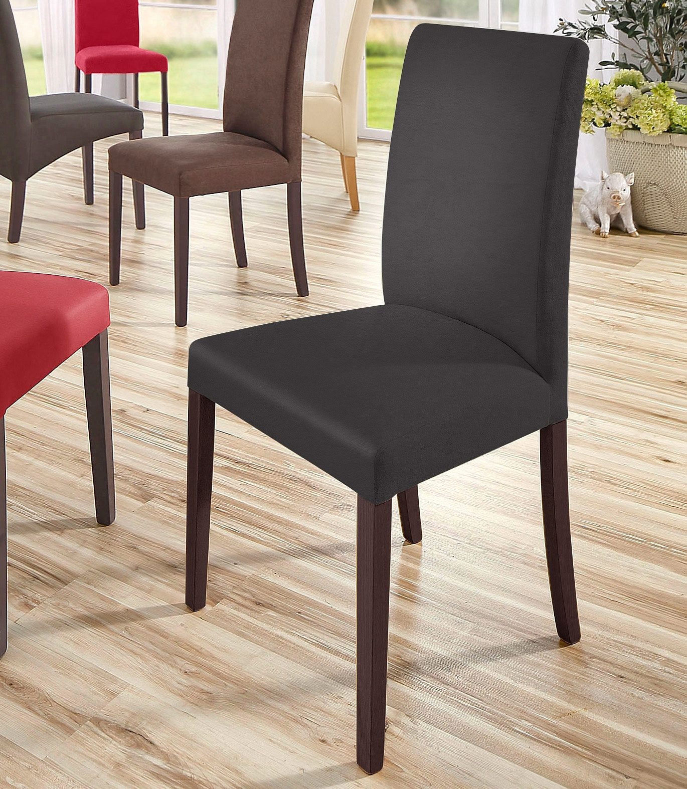 Home affaire Esszimmerstuhl »Roko«, (Set), 2 St., Kunstleder, im 2er, 4er oder 6er-Set, Gestell Massivholz