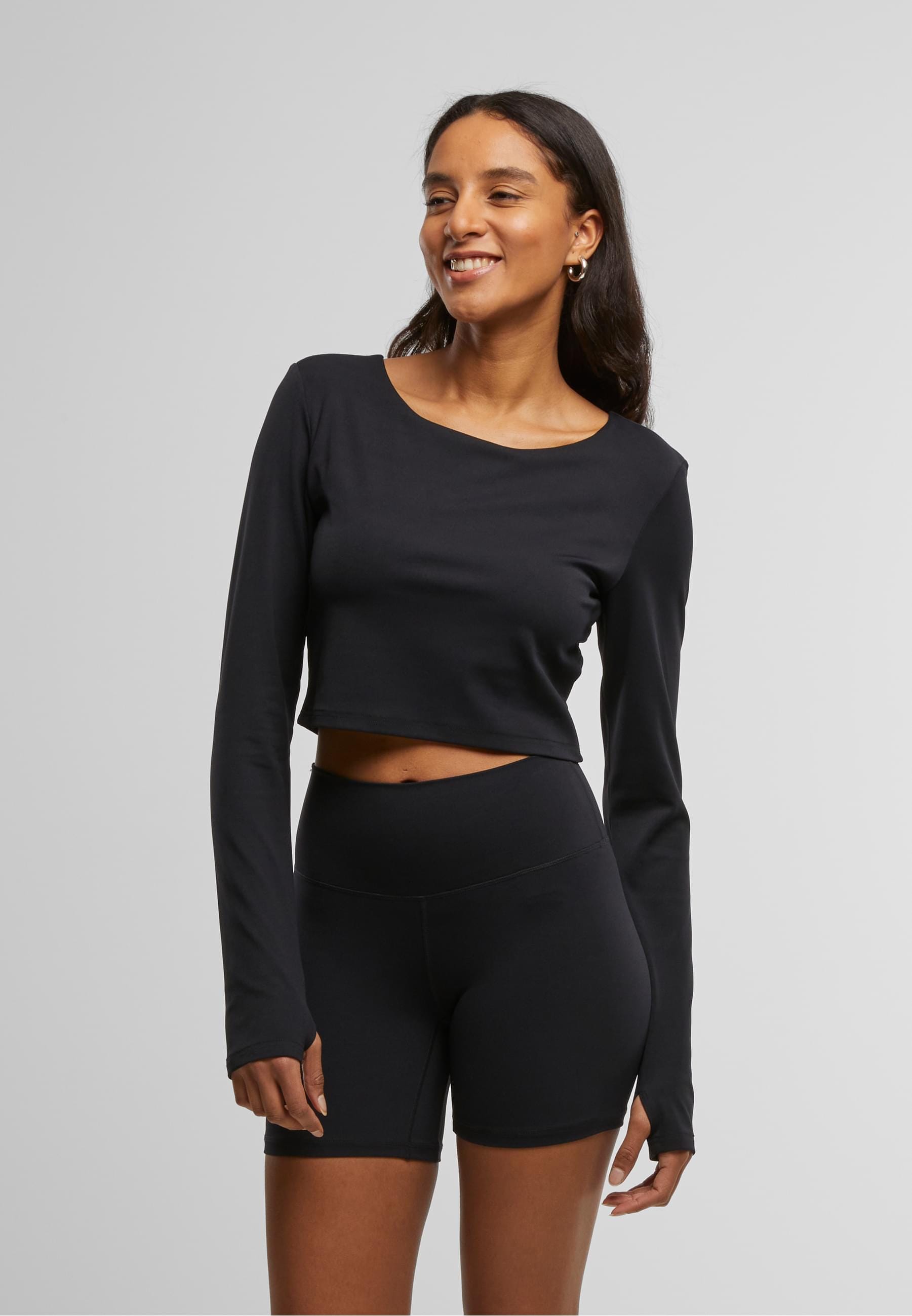 URBAN CLASSICS Longsleeve »Urban Classics Ladies Sports Longsleeve Ladies Sports Longsleeve«, (1 tlg.)