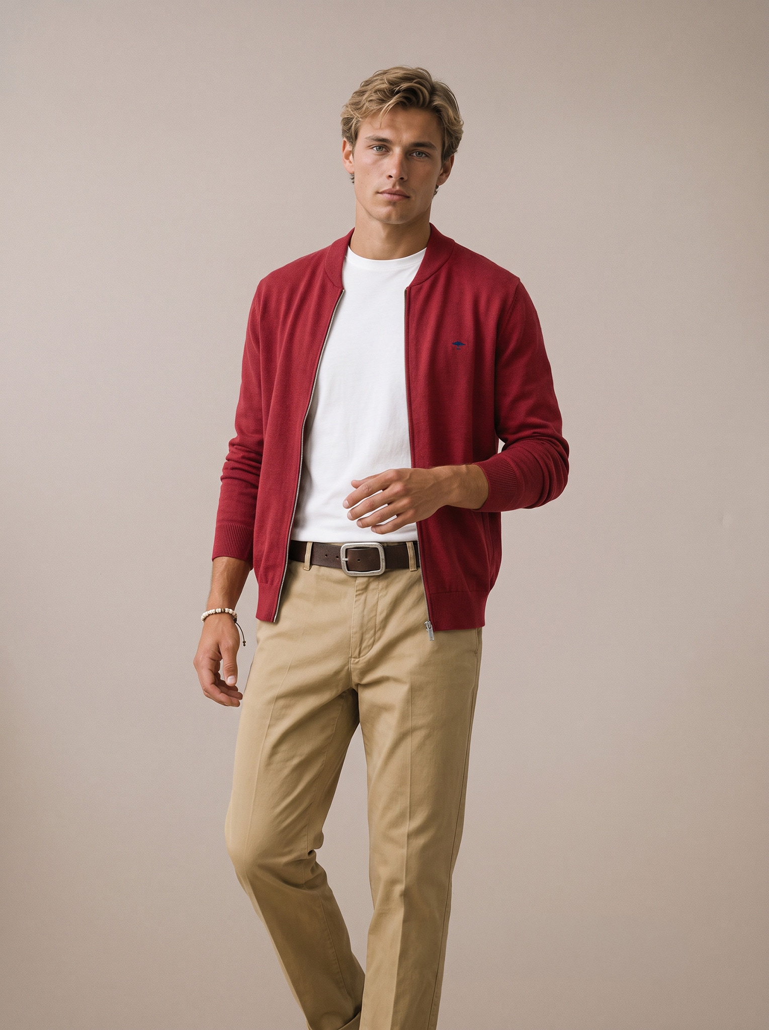 FYNCH-HATTON Strickjacke mit Logostickerei