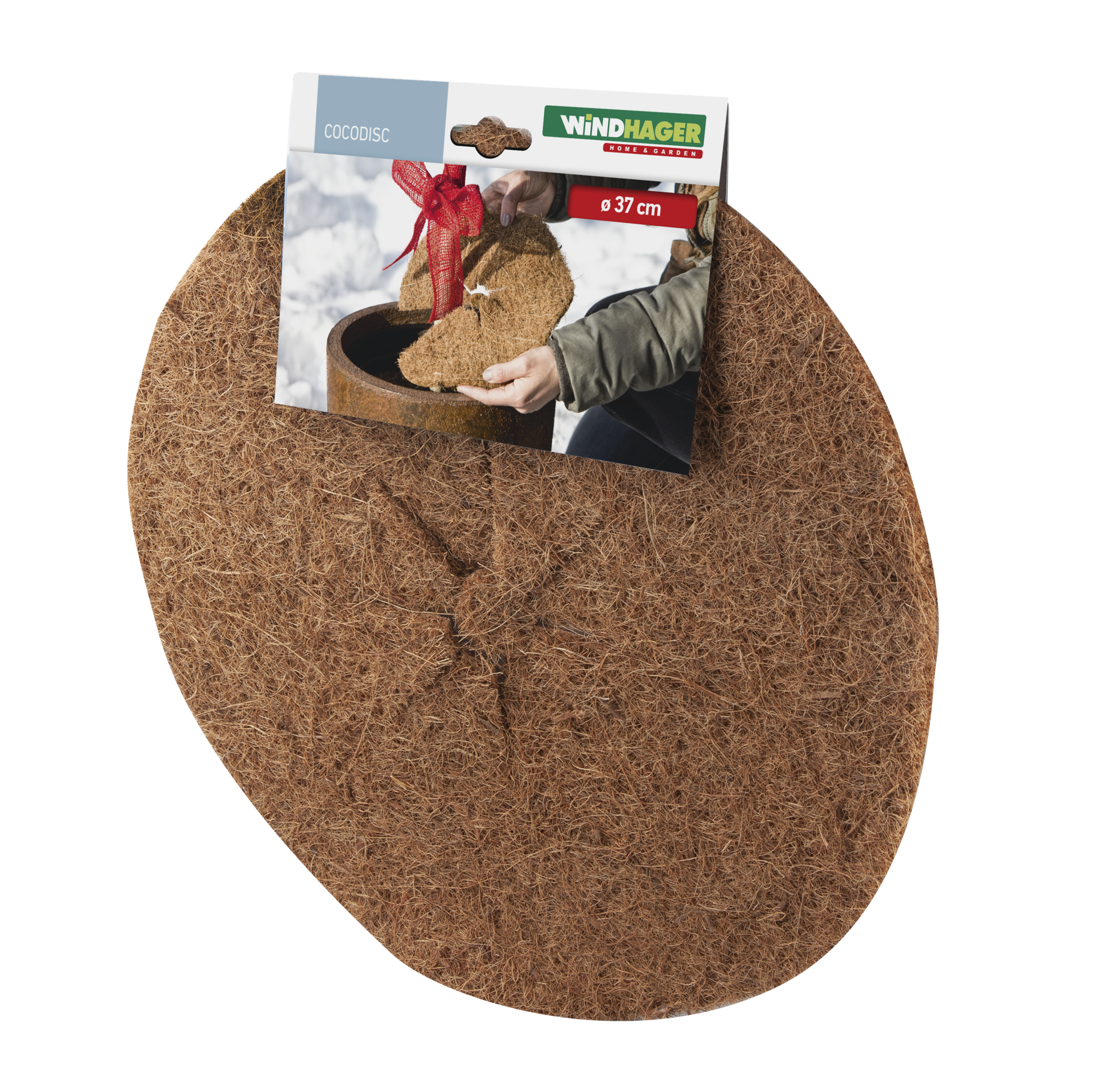 Windhager Winterschutzvlies "Cocodisc, Frostschutz Mulchscheibe für Pflanzen" 1 Stk. tlg. Kälteschutz aus Kokosfasern, erhältlich mit Ø 37 cm oder 60 cm