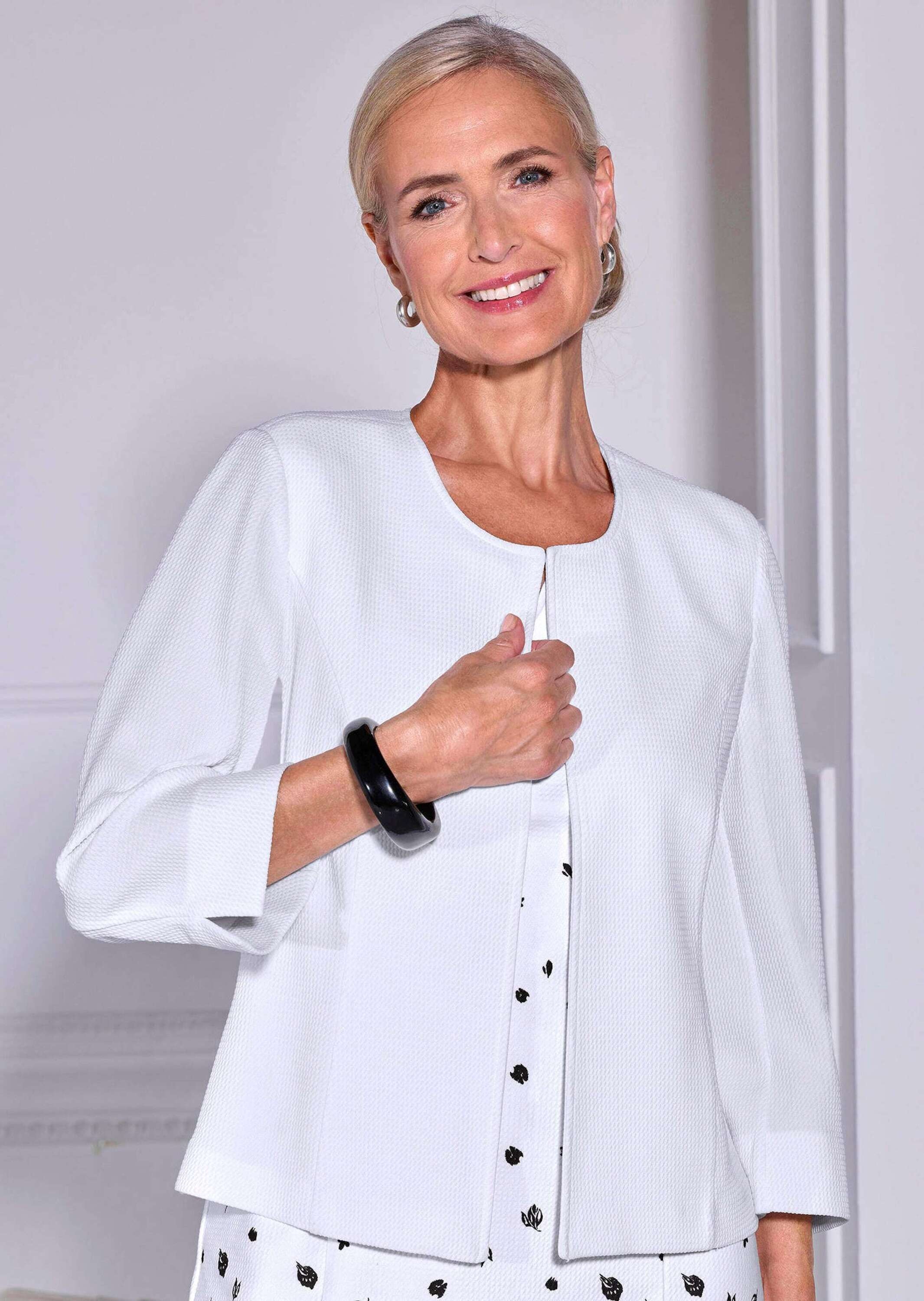 Goldner Veste Courte Femme Jersey Vert/Blanc Taille 40 3