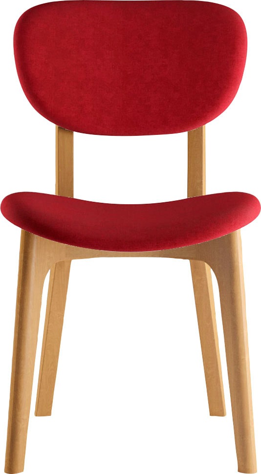 INOSIGN Stuhl »COZY Made in Italy«, (Set), 2 St., Microfaser, Gestell in Buche, Kirsch- oder Nussbaum, Massivholz, Design Stuhl