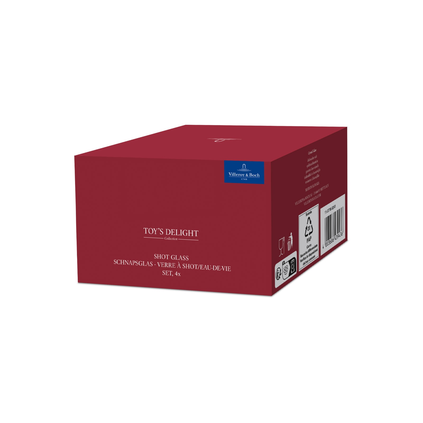 Villeroy & Boch Schnapsglas »Schnapsgläser Toy's Delight 40 ml 4er Set transparent«