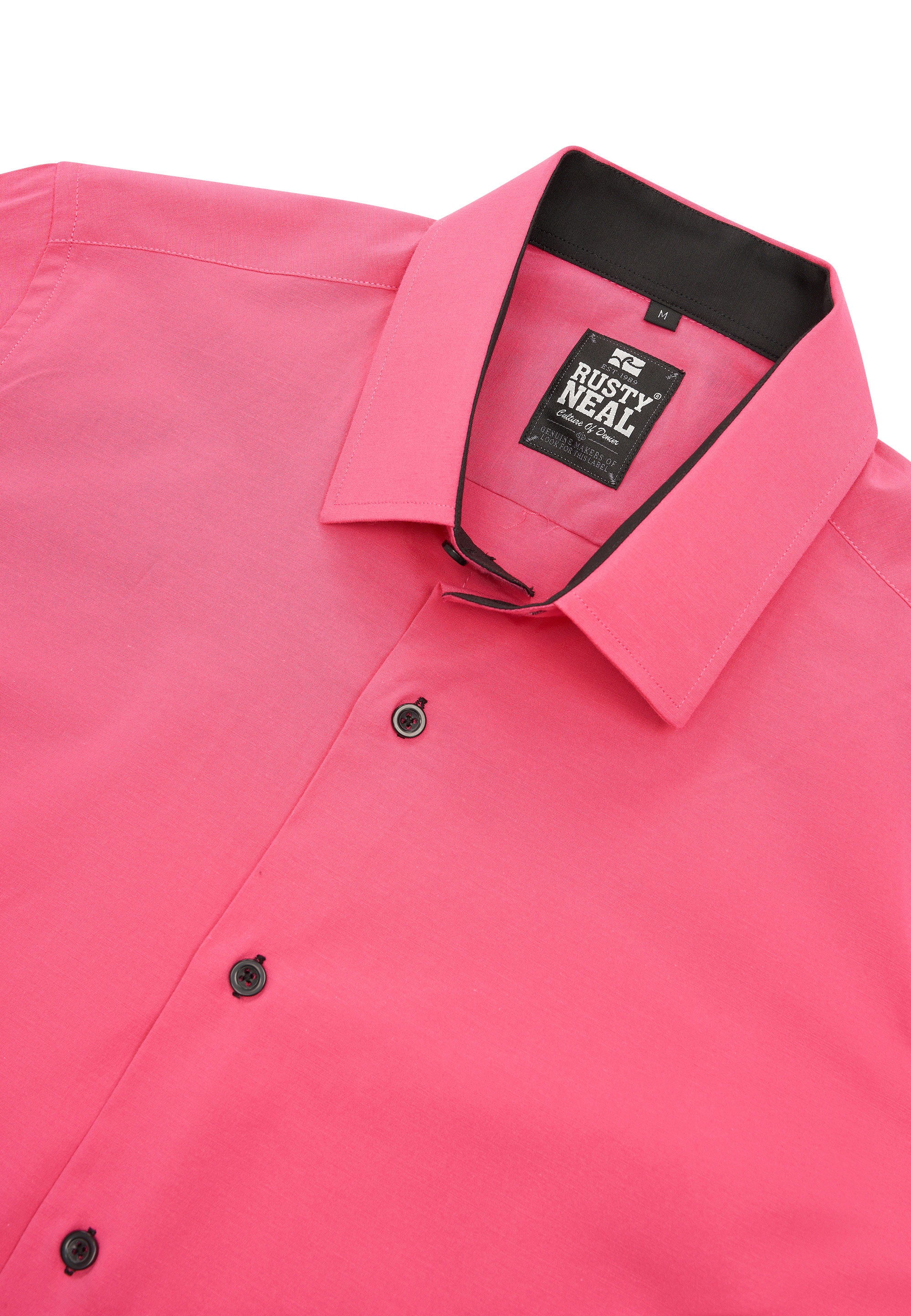 Rusty Neal Long Sleeve Shirt Pink Size S 3