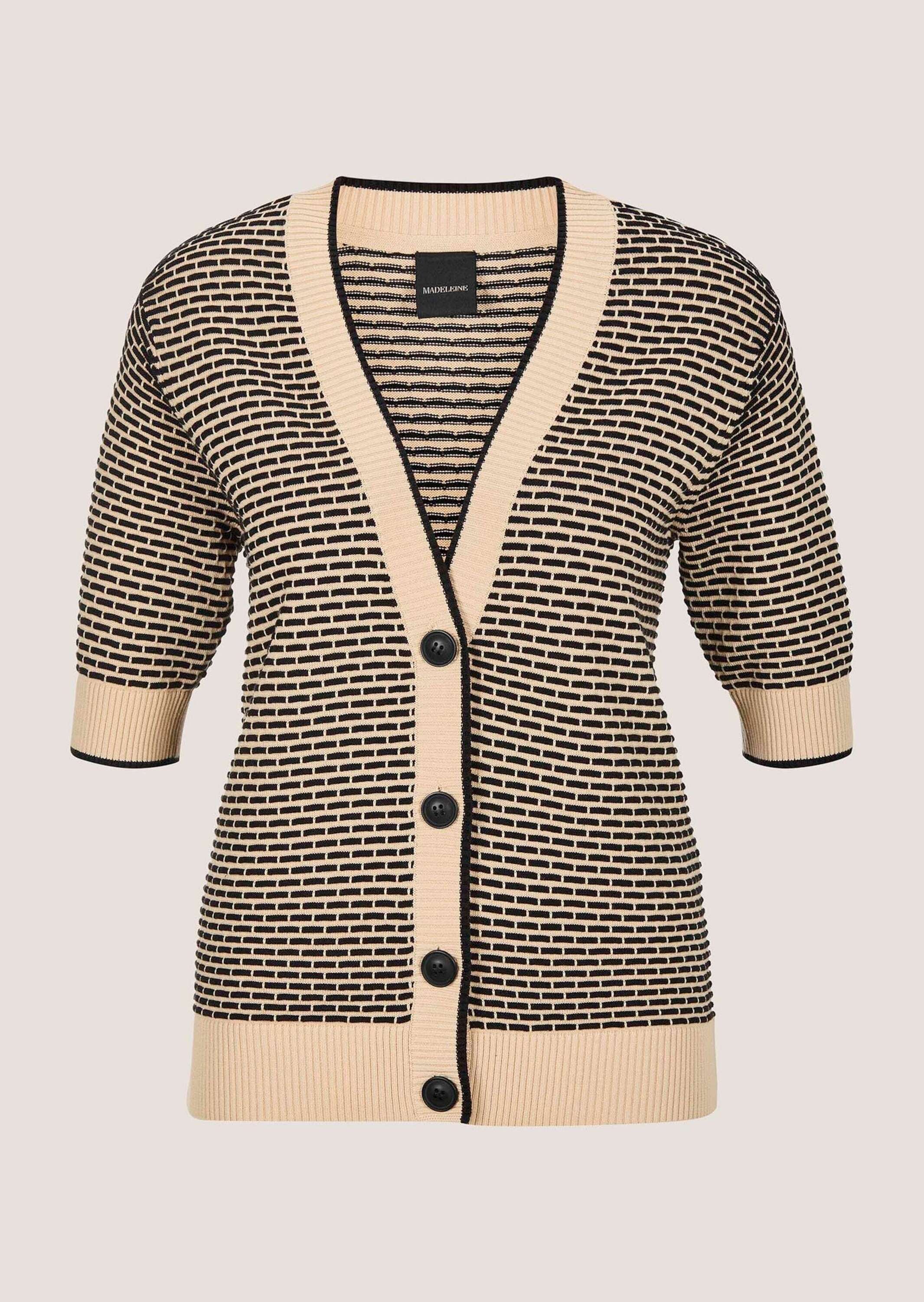 MADELEINE Strickjacke "Strickjacke Halbarm Cardigan mit V-Ausschnitt, Feins günstig online kaufen
