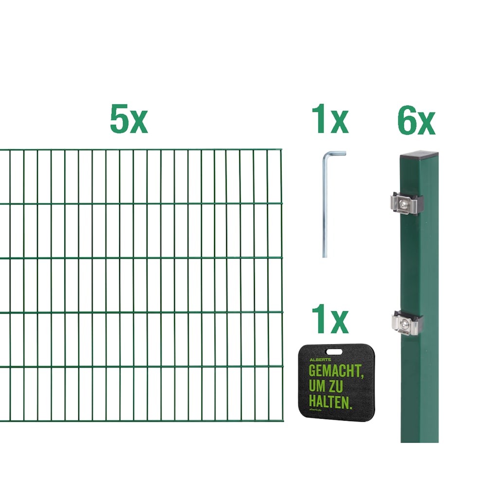 Alberts Doppelstabmattenzaun »Grundset«