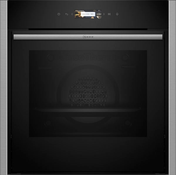 NEFF Backofen N 70 "B54CR21N0" mit Teleskopauszug nachrüstbar mit EasyClean Voll versenkbare Slide & Hide Tür & Circo Therm auf 3 Ebenen