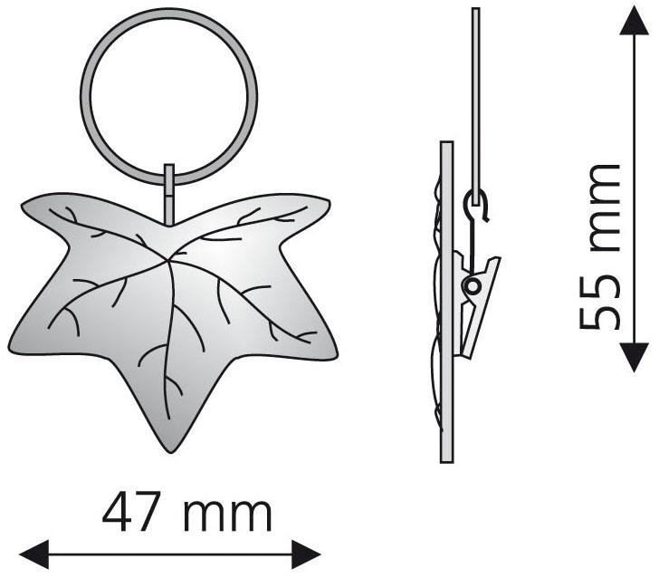 Liedeco Gardinenring "Blatt" für Gardinenstangen Ø 16 mm günstig online kaufen