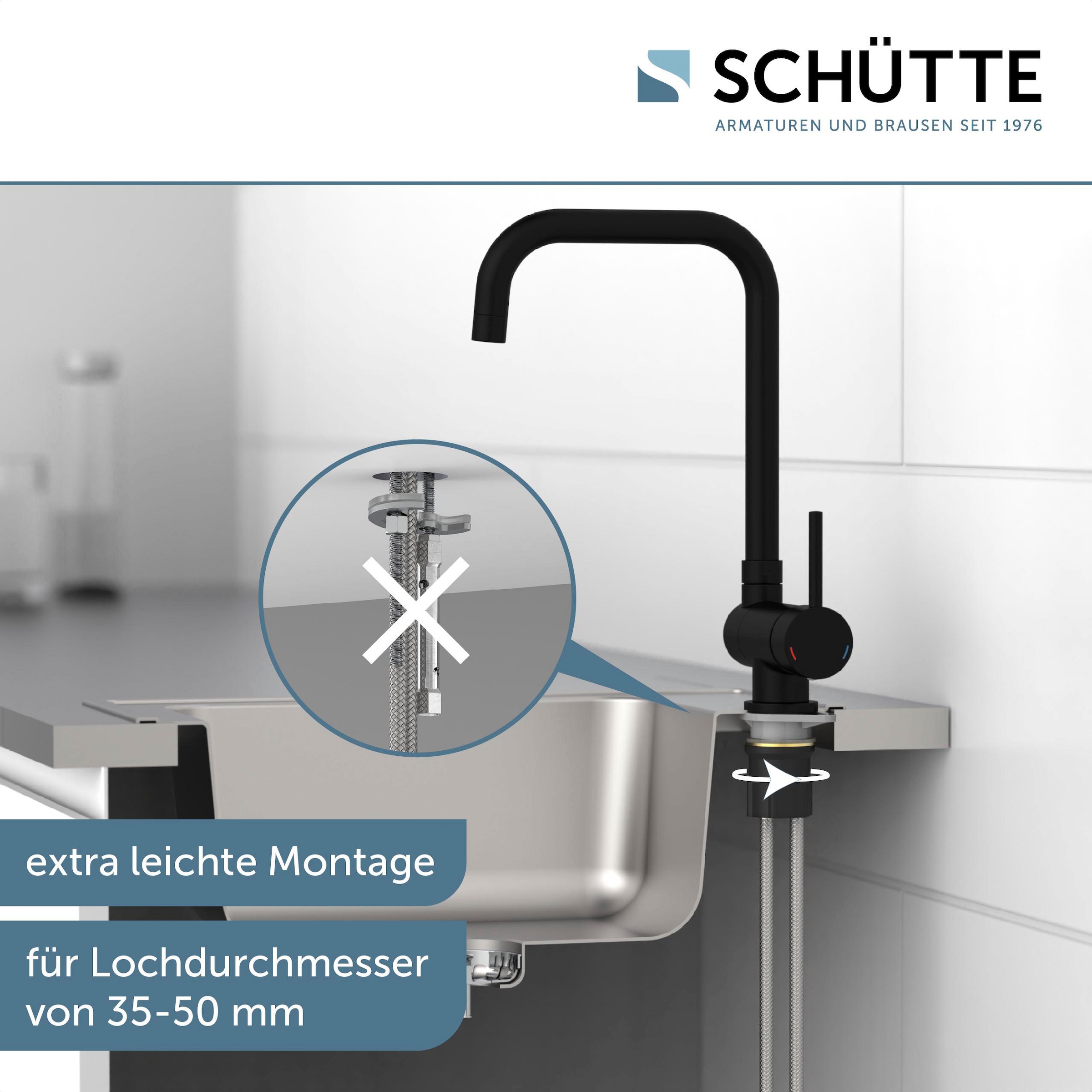 Schütte Spültischarmatur »WINDOW«, Wasserhahn Unterfenstermontage, 360° schwenkbar, energiesparend