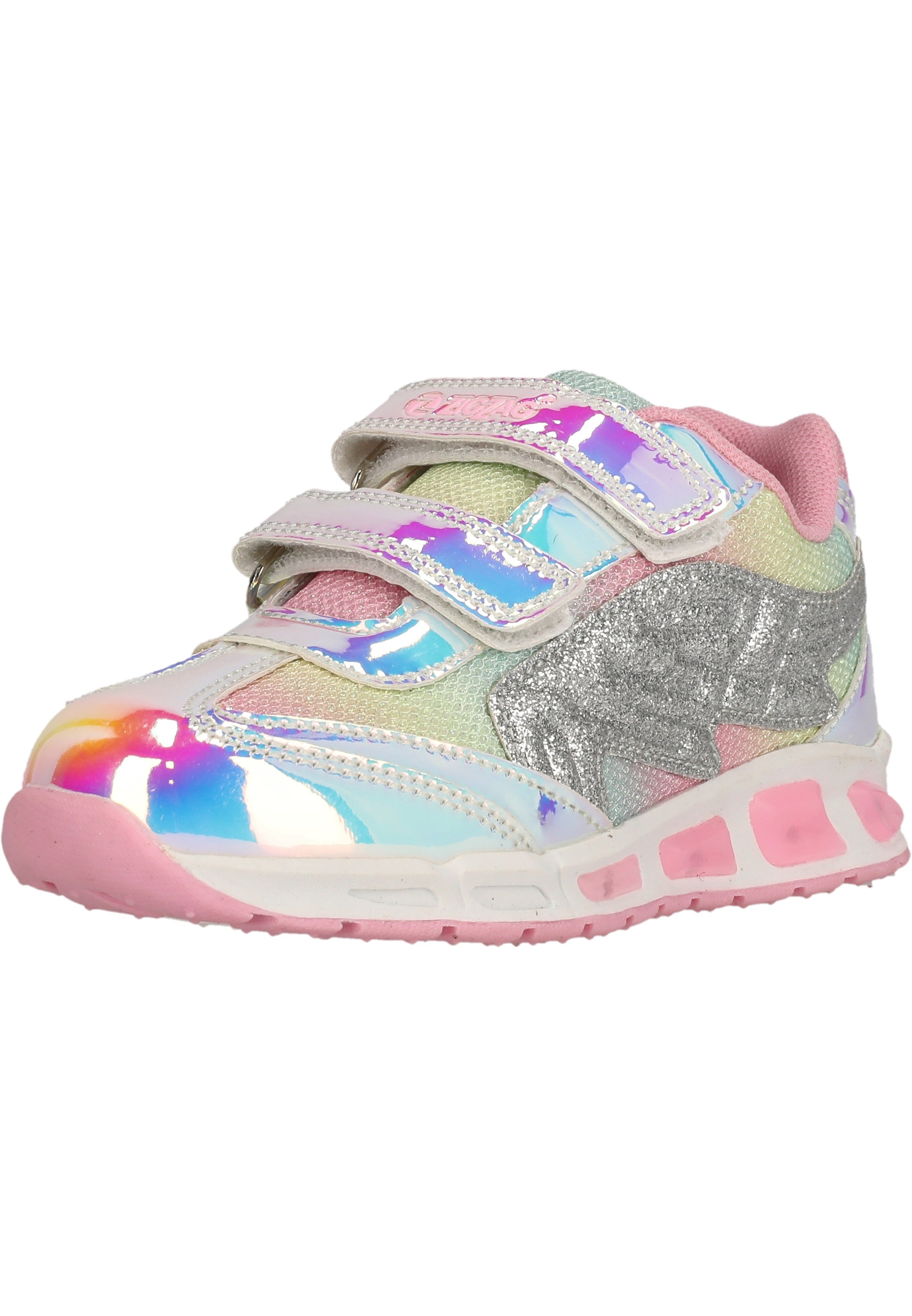 ZIGZAG Kinder Sneaker "Roseau Girl", Gr. 31dunkelblau, Kunstfaser, Polyurethane, Schuhe, mit blinkender Leucht-LED-Sohle