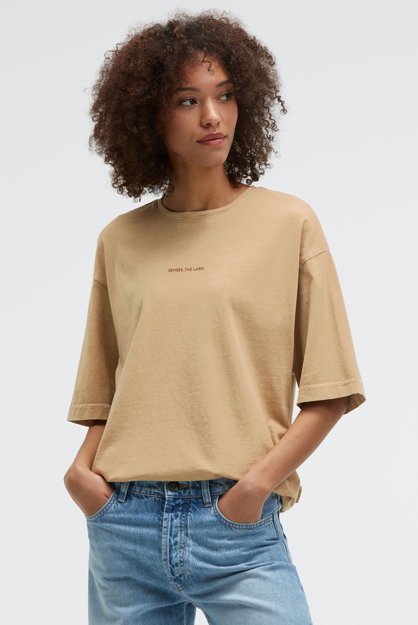 SENSES.THE LABEL Rundhalsshirt, aus Baumwolle günstig online kaufen
