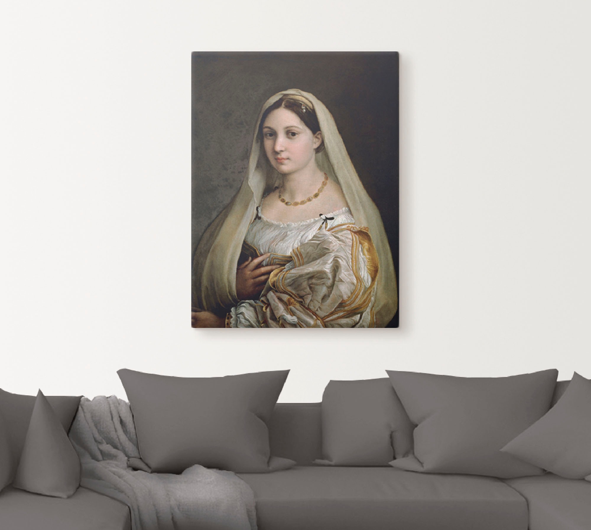Artland Leinwandbild »Damenbildnis "La Velata"«, Frau, (1 St.), auf Keilrahmen gespannt