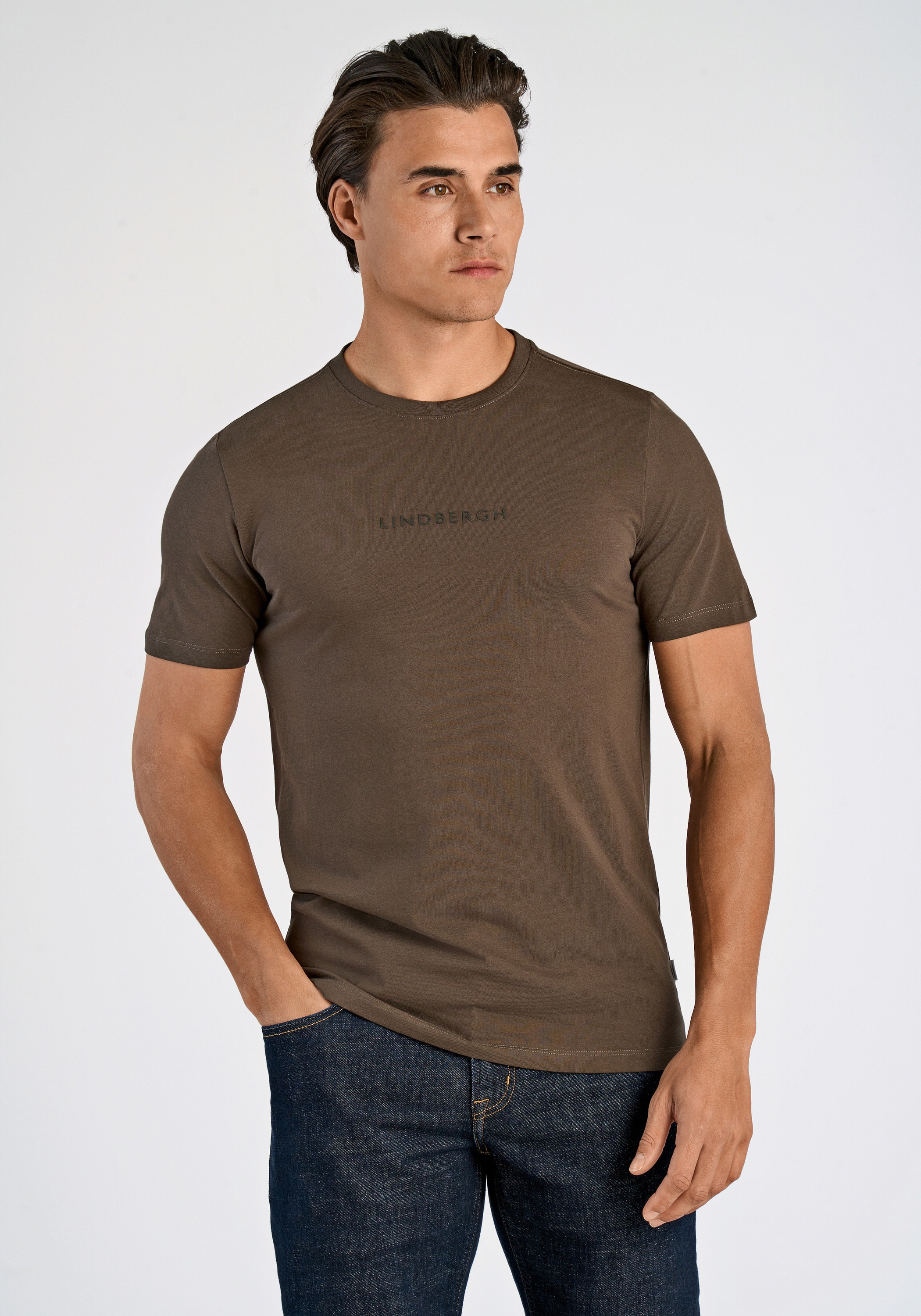 LINDBERGH T-Shirt mit Logo und Rundhalsausschnitt günstig online kaufen