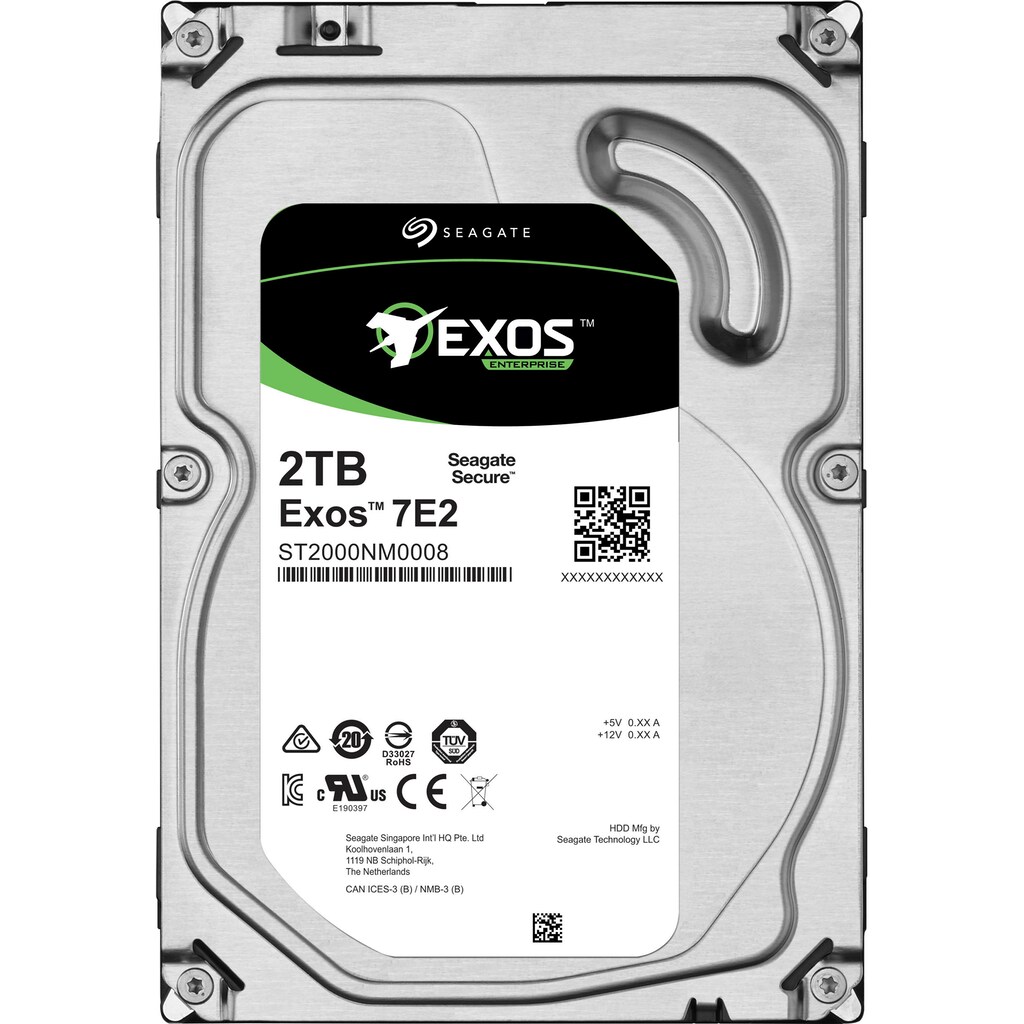 Seagate HDD-Server-Festplatte »Exos 7E8 2TB SAS 512n«, Anschluss SAS