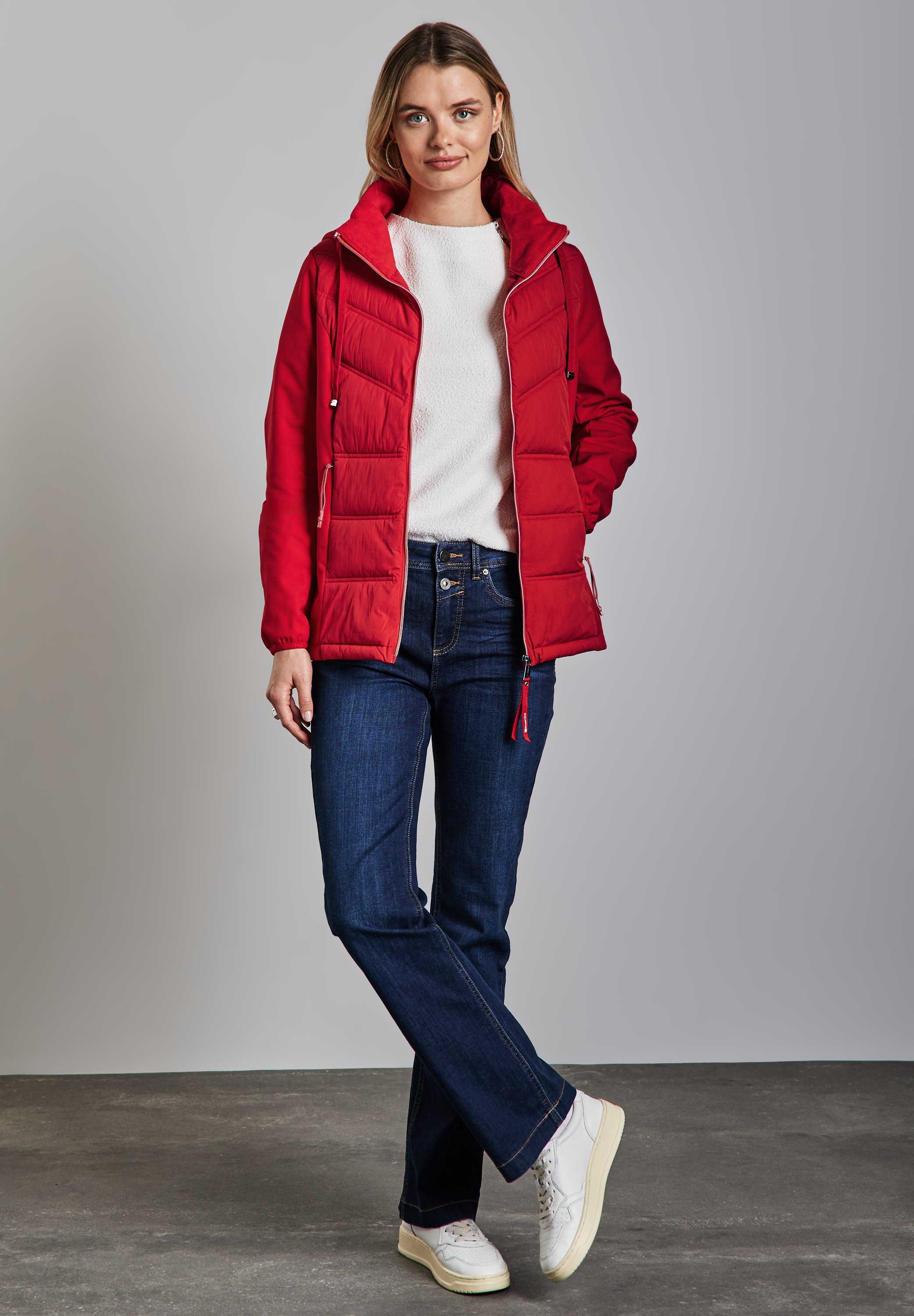 STREET ONE Steppjacke, mit Kapuze, mit Kapuze mit Tunnelzugband
