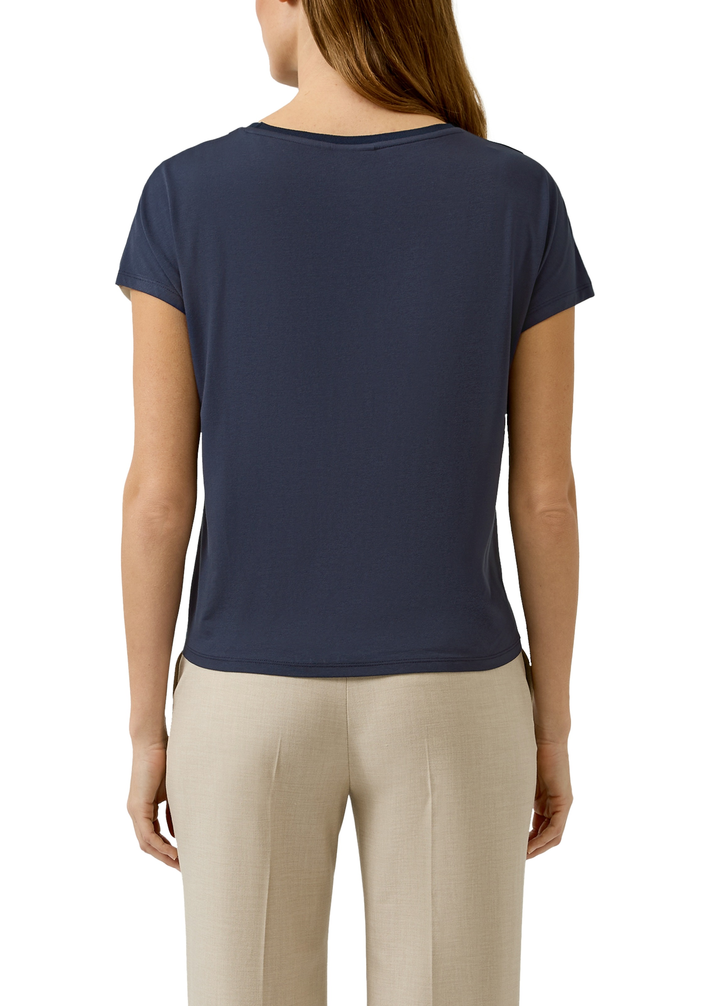 s.Oliver BLACK LABEL Rundhalsshirt mit grafischem Muster günstig online kaufen