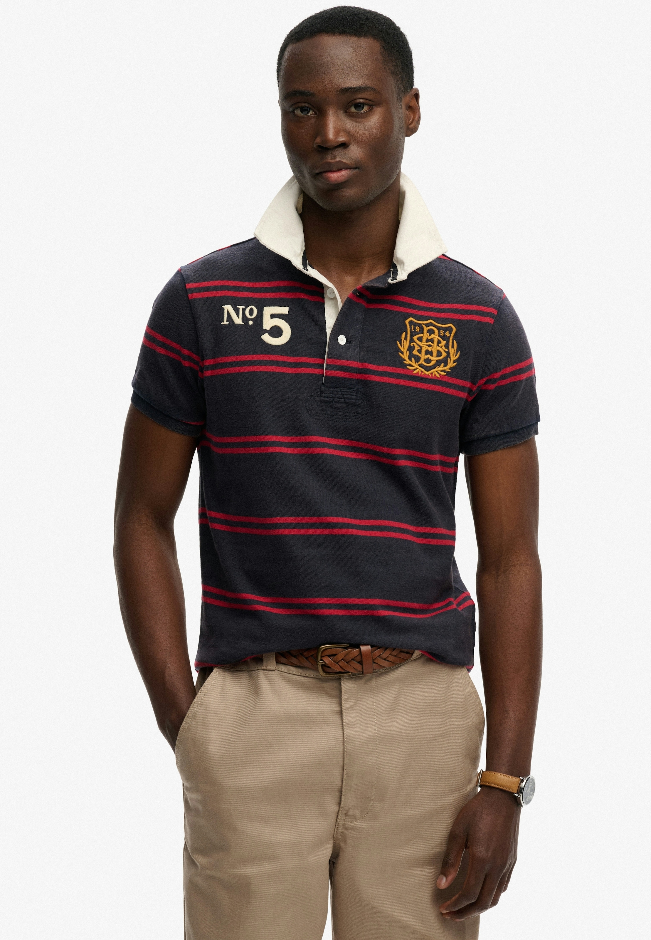 Superdry Poloshirt »DOUBLE EMBLEM JERSEY SS RUGBY« im angesagten Rugby Stil
