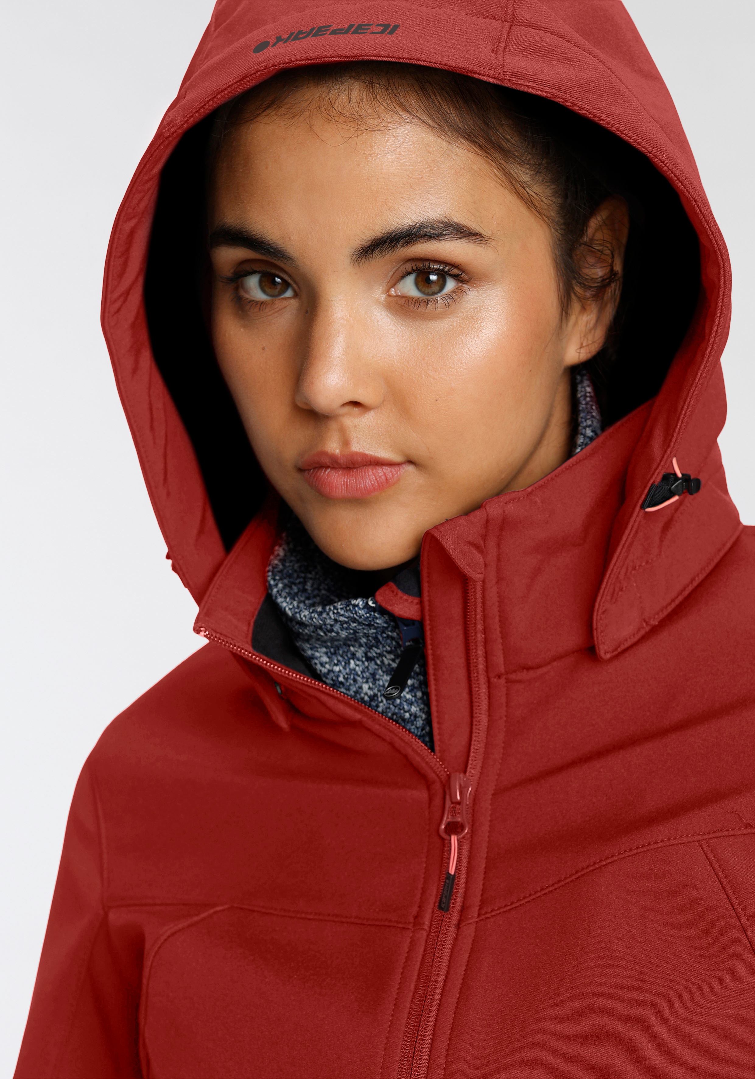 Thumbnail - Icepeak Softshelljacke "BRENHAM" 1 Stk. tlg. mit Kapuze Winddicht & Wasserabweisend & Atmungsaktiv