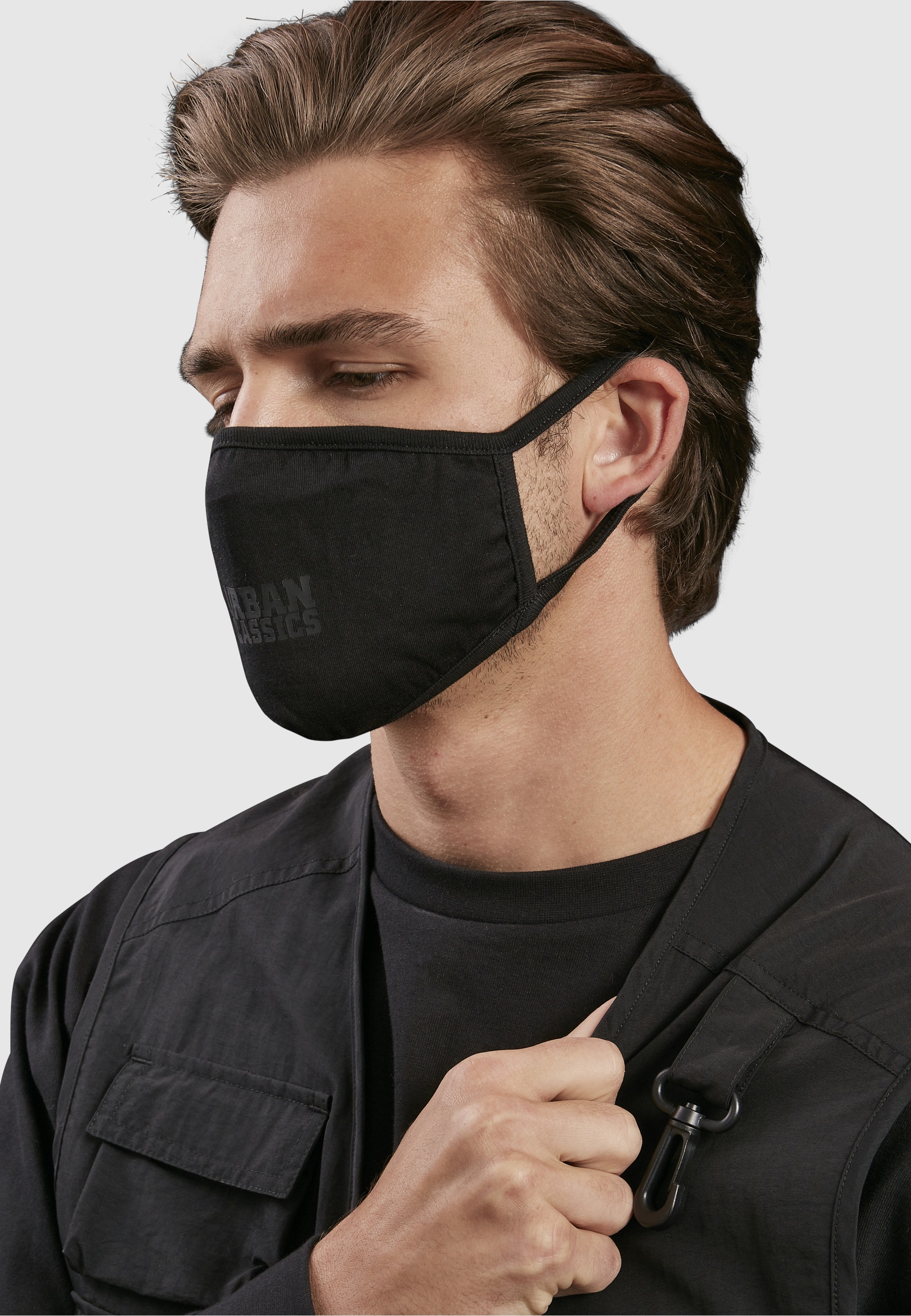 URBAN CLASSICS Mund-Nasen-Maske »Urban Classics Unisex Urban Classics Cotton Face Mask 2-Pack«