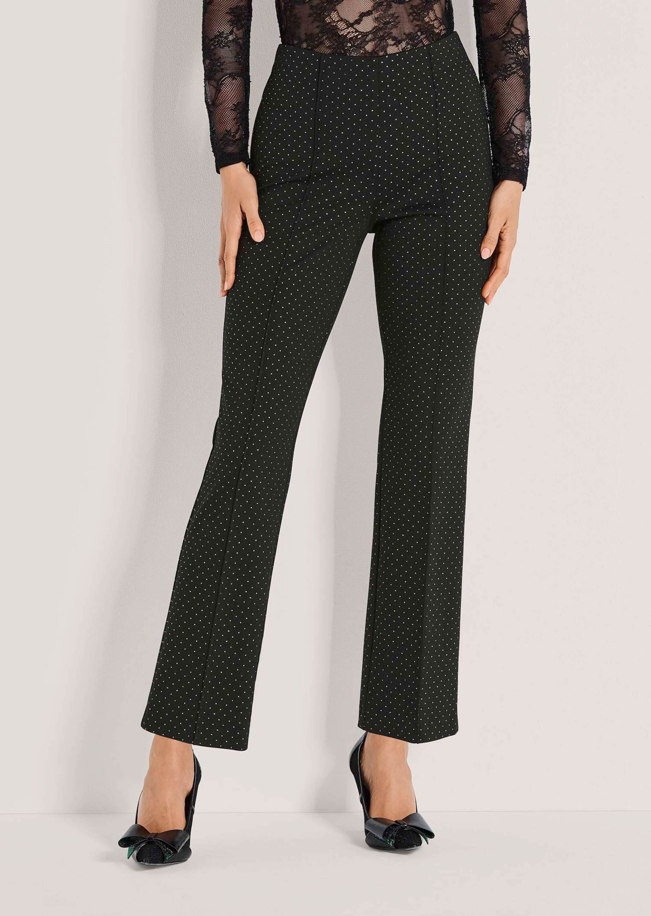 MADELEINE Leggings »Jerseyhose Glitzer Jerseyhose mit weitem Bein«