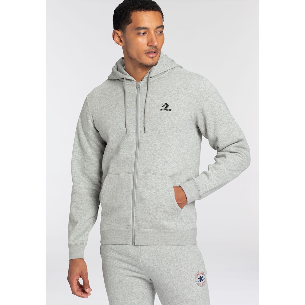 Converse Kapuzensweatjacke »GO-TO EMBROIDERED STAR CHEVRON BRUSHED BACK FLEECE ZIP HOODIE«, (1 tlg.), Unisex