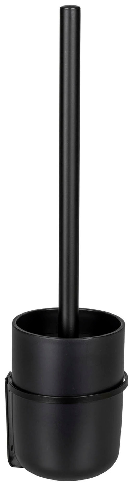WENKO WC-Garnitur »Turbo-Loc® Carpino«, aus Kunststoff-Metall, schwarz, Befestigen ohne Bohren