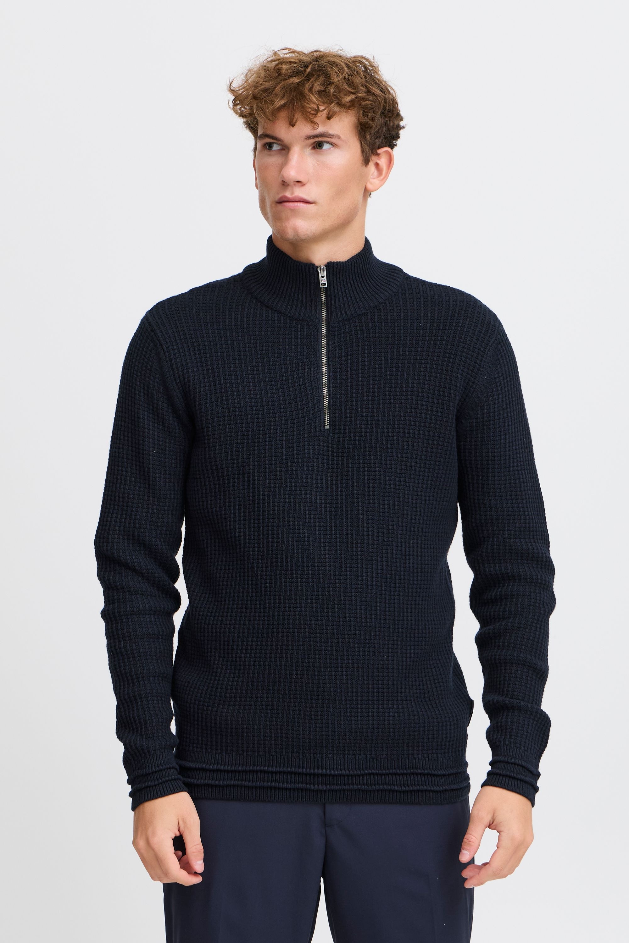 Casual Friday Troyer »Troyer CFKARL halfzip structured knit«