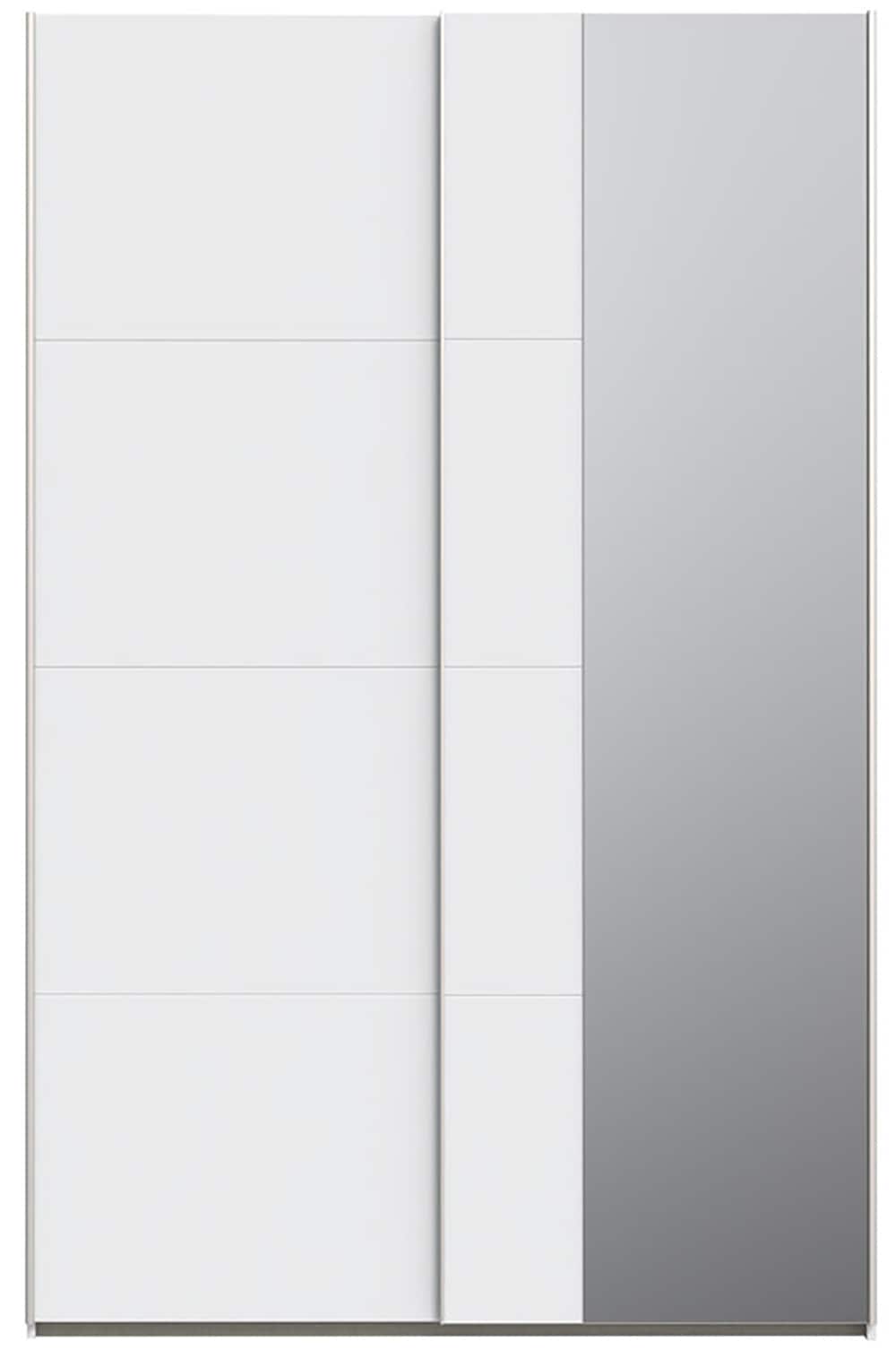 FORTE Schwebetürenschrank »Fittio. Made in Europe, 2 Schiebetüren, modernes Design«, Höhe 2,35 mtr, stehende Montage, Spiegel