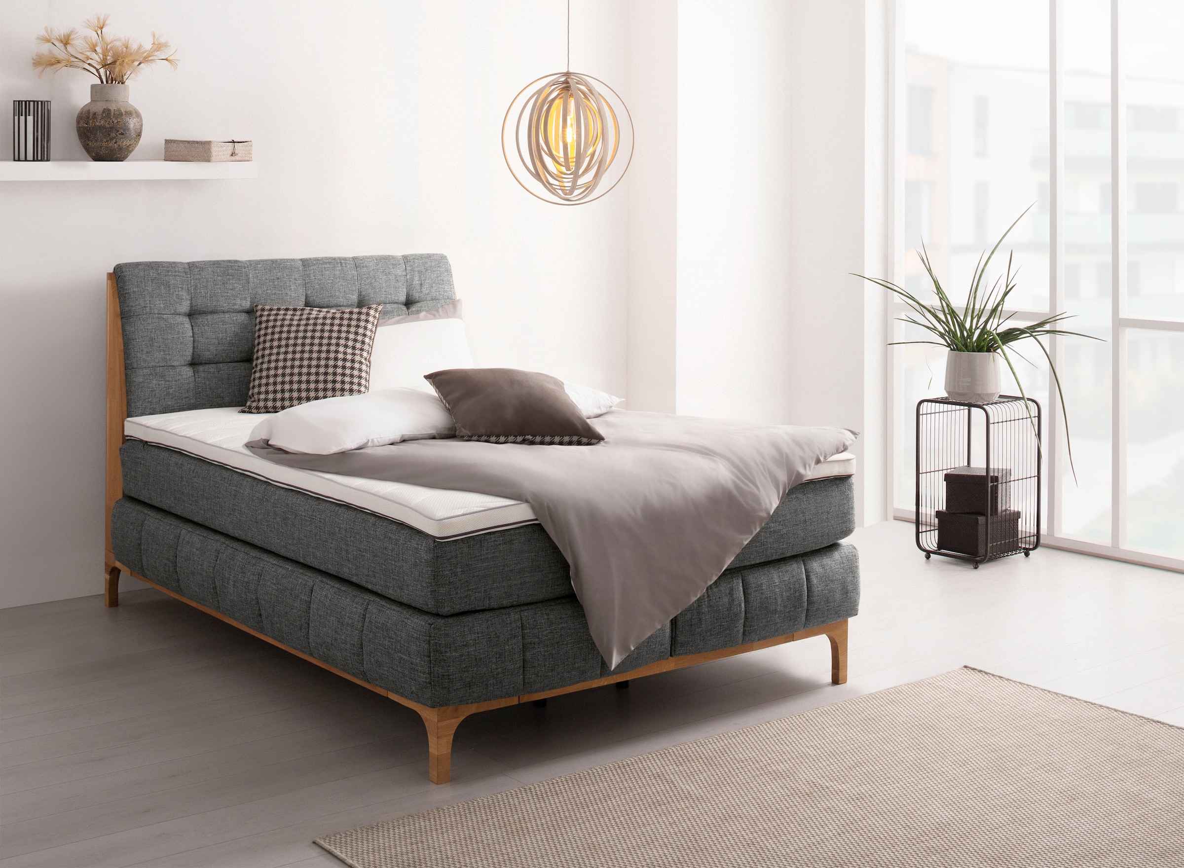 OTTO products Boxspringbett "Jelle" 5 Stk. tlg. zertifizierte, recycelte Be günstig online kaufen
