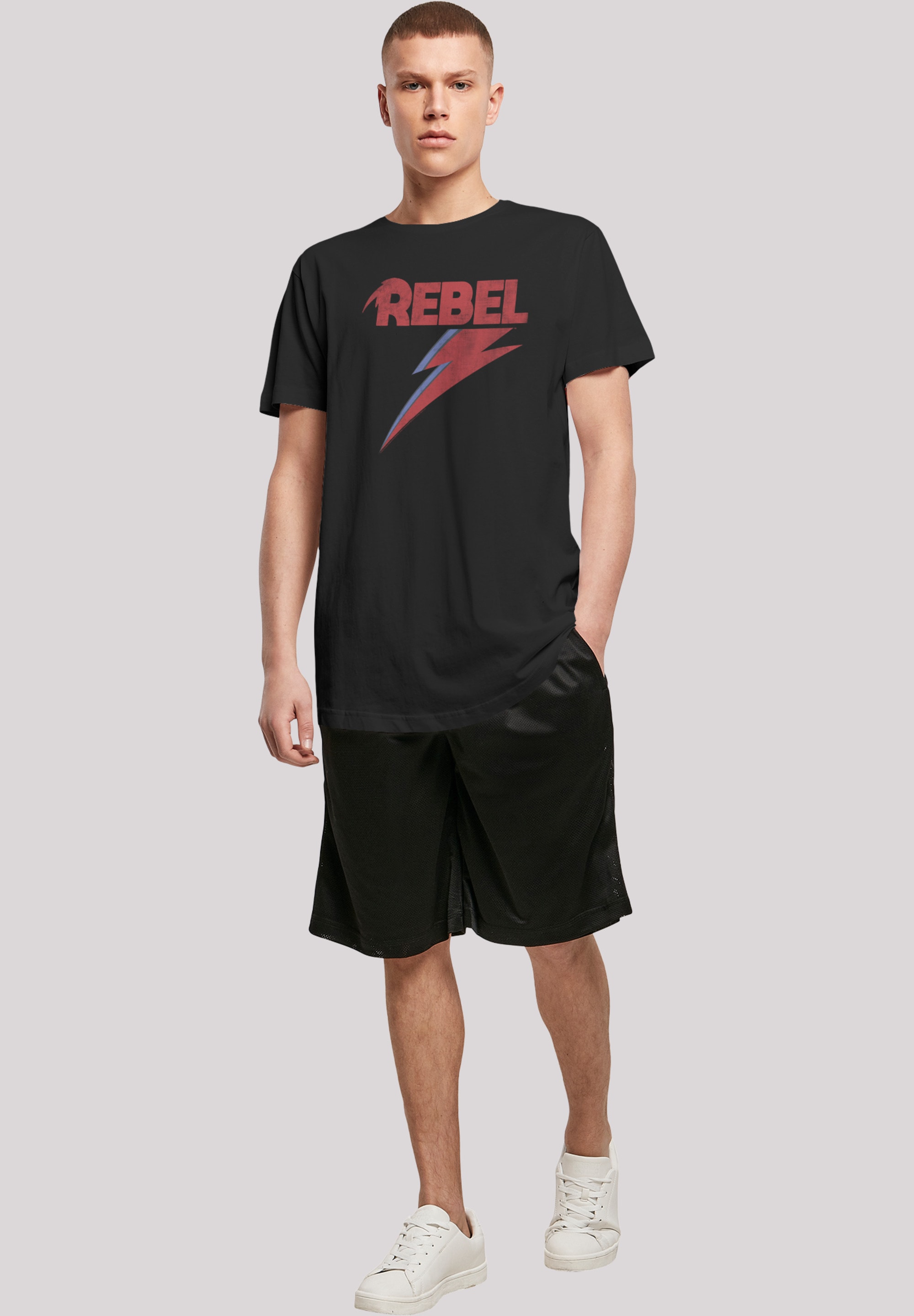 F4NT4STIC T-Shirt »David Bowie Distressed Rebel«, Print