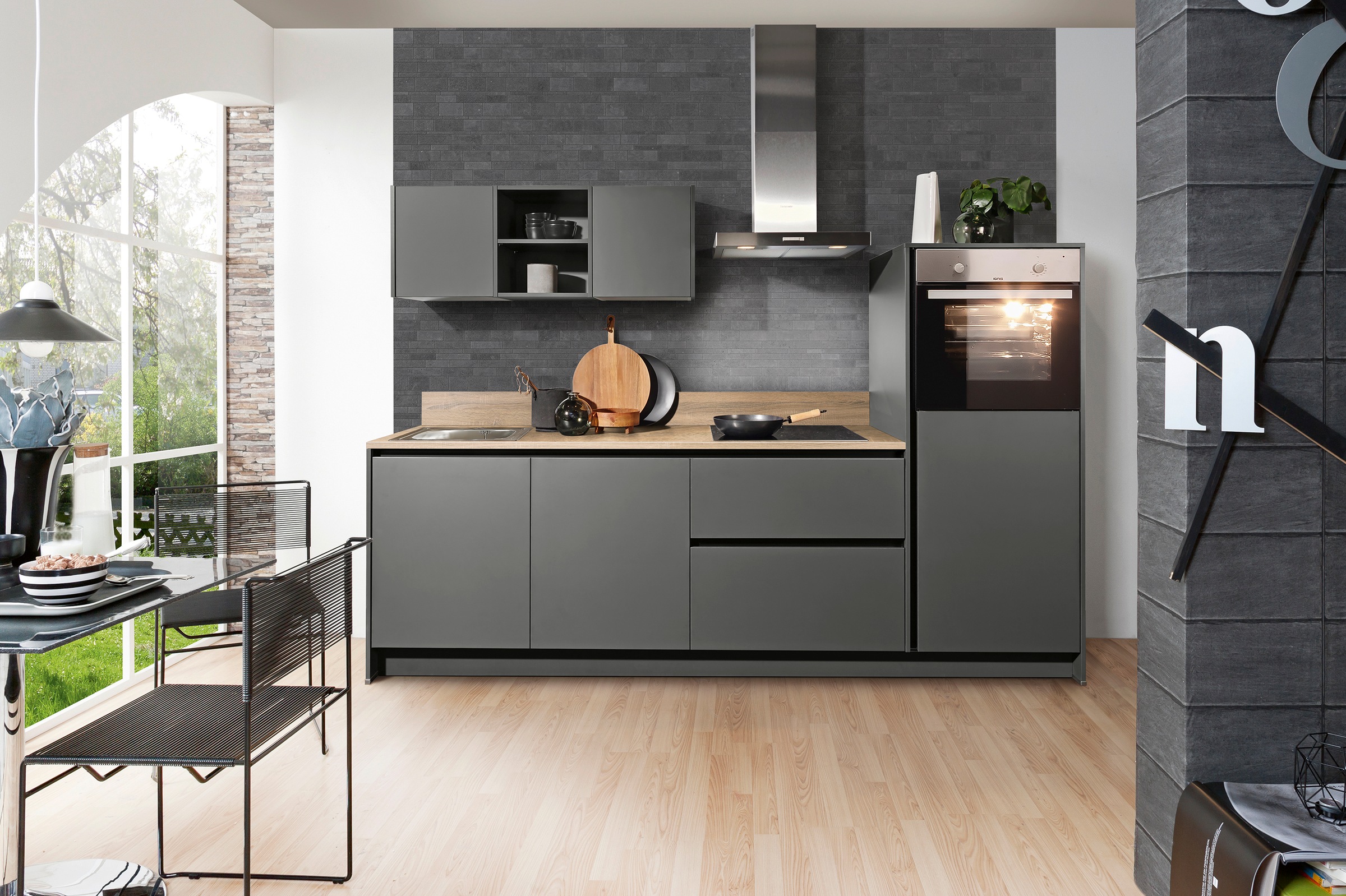 KOCHSTATION Küche "KS-Sakura, vormontiert, mit Vollauszügen und höhenverste günstig online kaufen