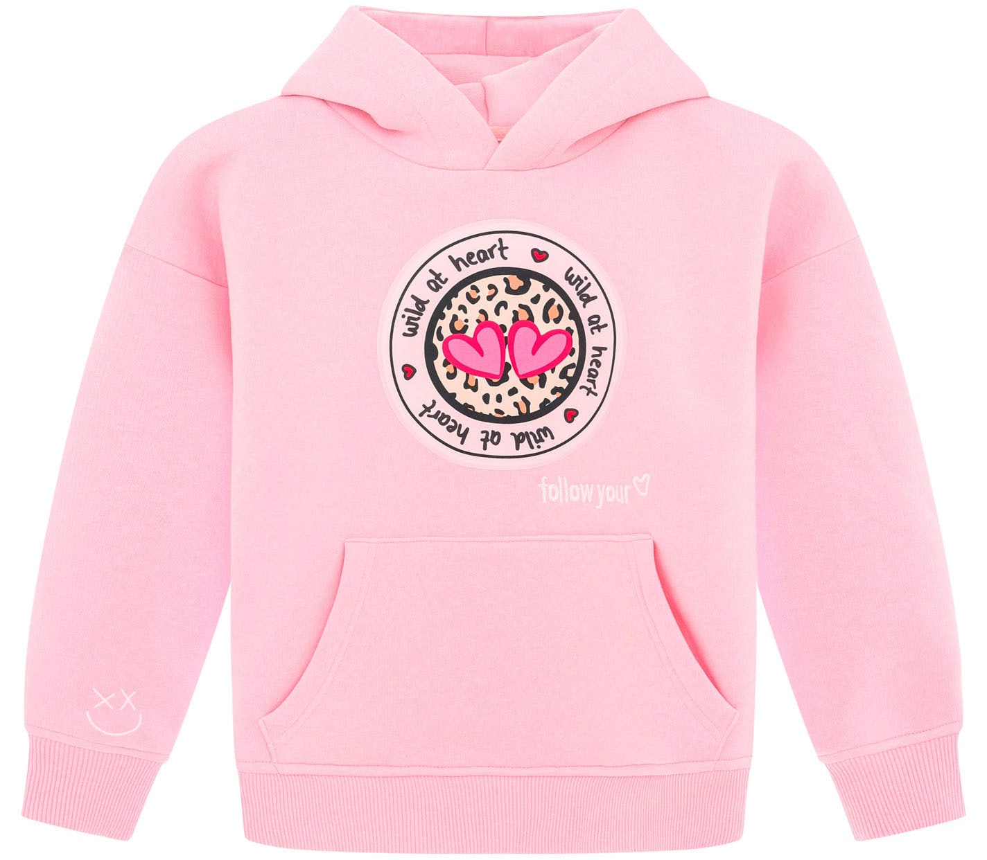 Zwillingsherz Hoodie »"Kelly-Kids"«, mit rundem Leo Motiv für Mädchen
