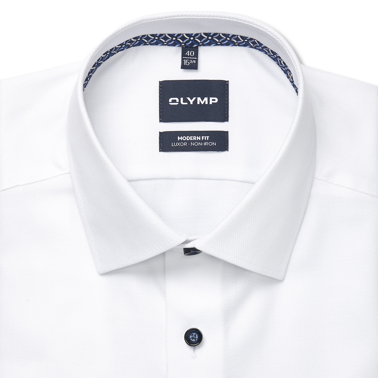 OLYMP Businesshemd »Luxor Modern Fit New-Kentkragen« kontrastfarbene Details an Krageninnenseite, modern fit