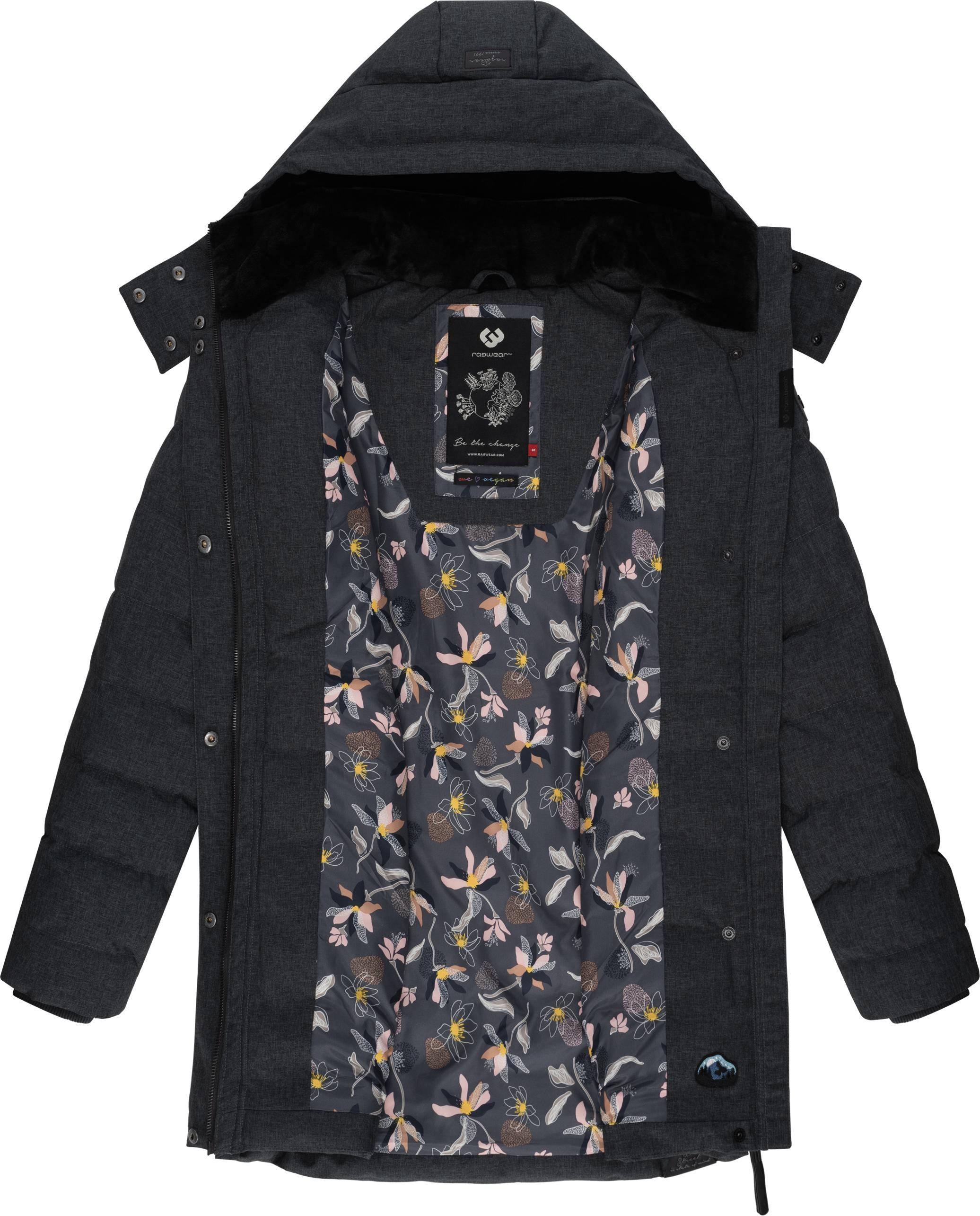 Ragwear Kurzmantel »Ashanta«, Wasserdichter Winterparka mit gefütterter Kapuze