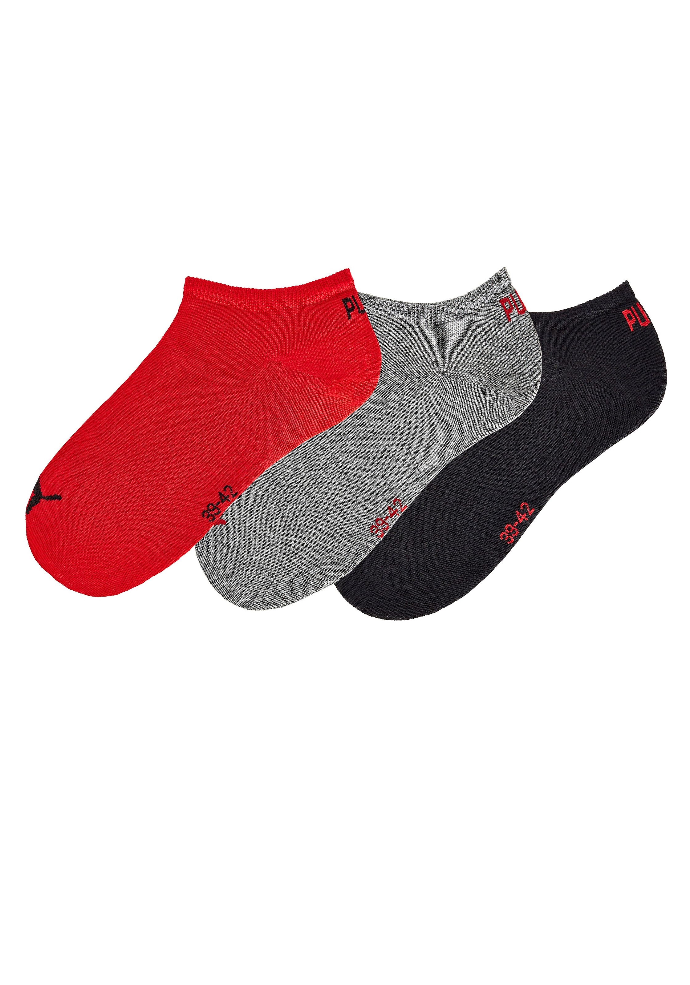 PUMA Sneakersocken, (3 Paar), in klassischer Form