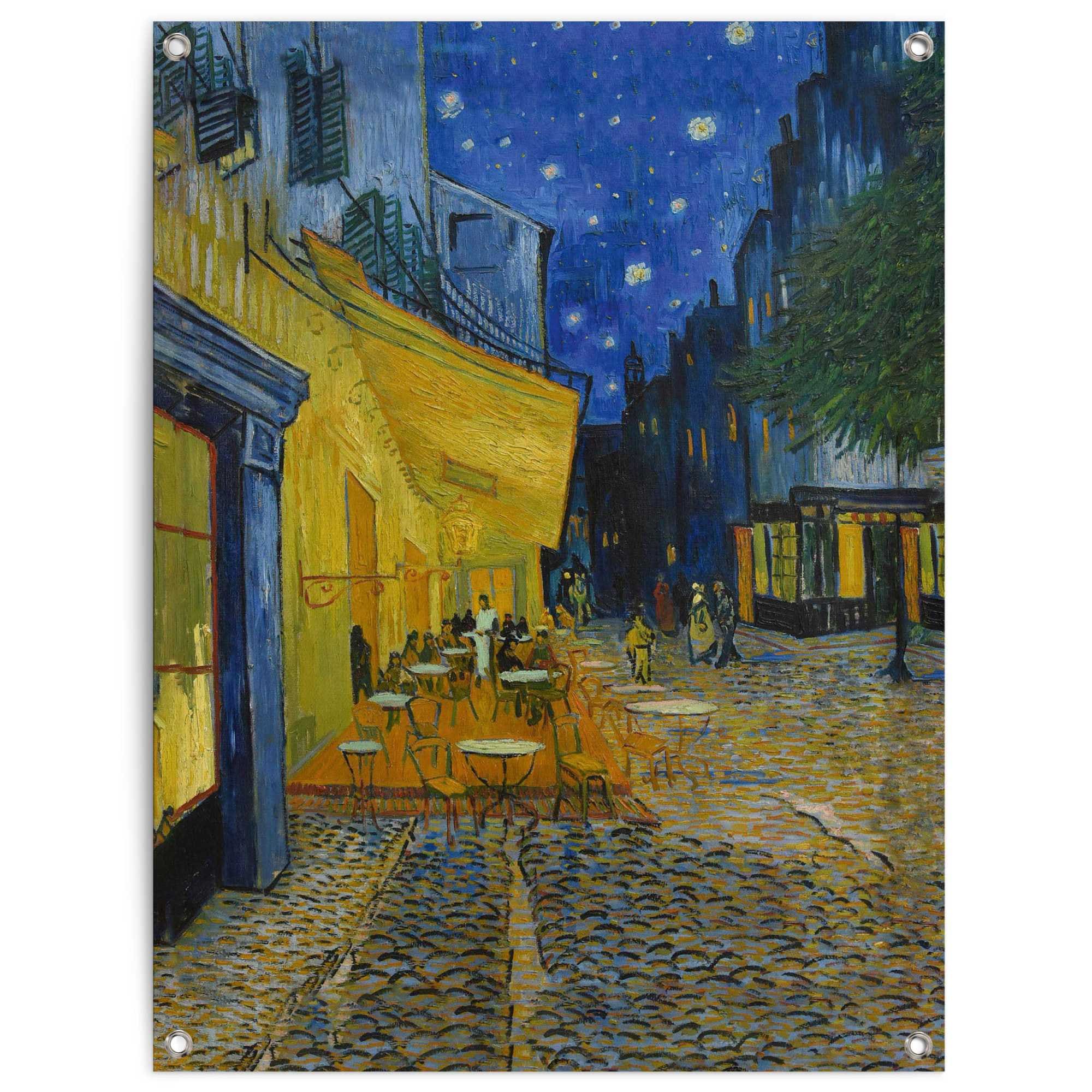 Reinders Poster "Van Gogh - café de nuit" Garten - Nacht - Terrasse - Sternenhimmel - Blau - Leinwand - Kunst