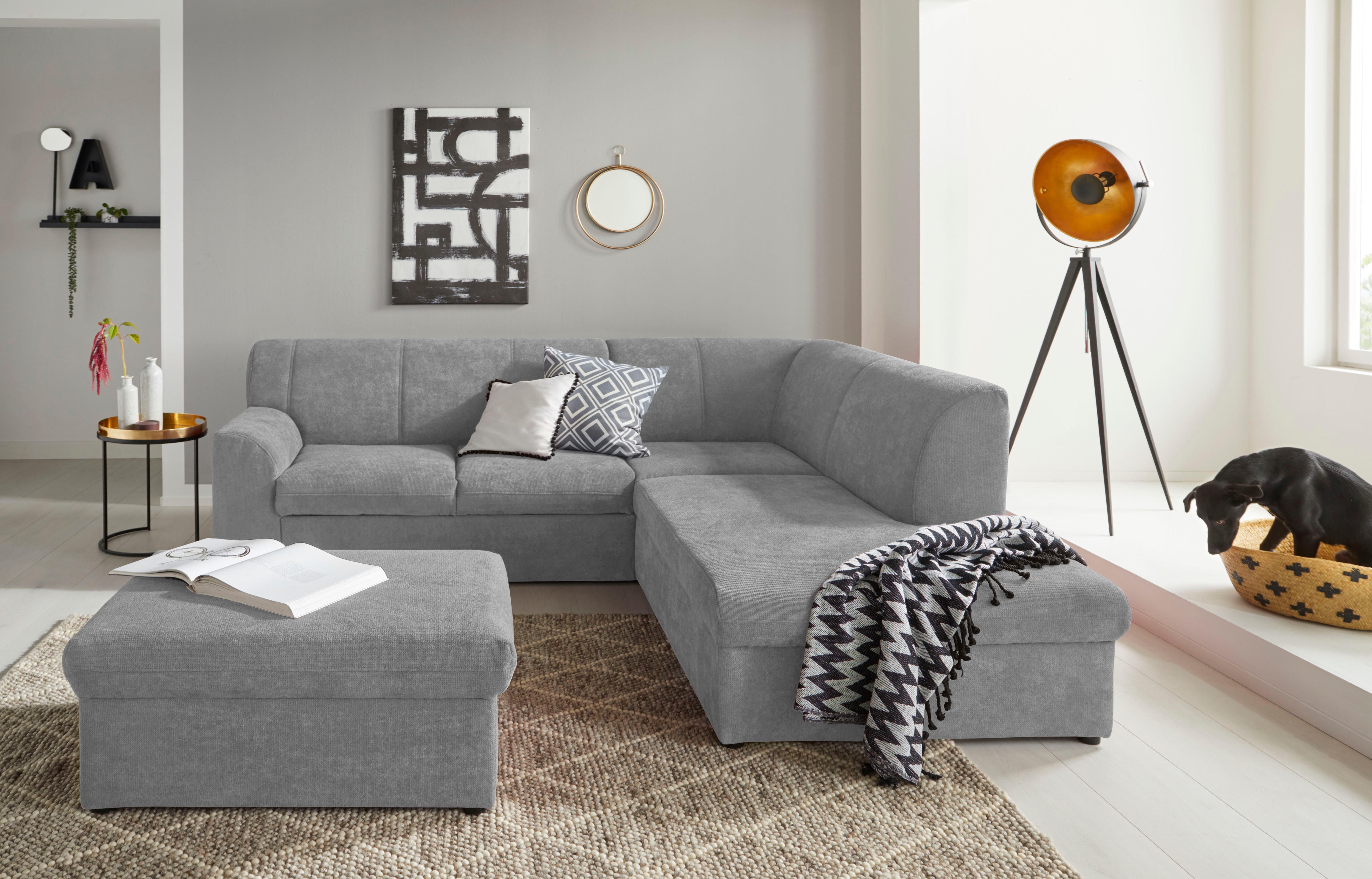 Thumbnail - DOMO collection Ecksofa "Topper zeitlos elegant, kompakte Stellmaße, OTTOs Choice, L-Form", mit Ottomane, wahlweise mit ...