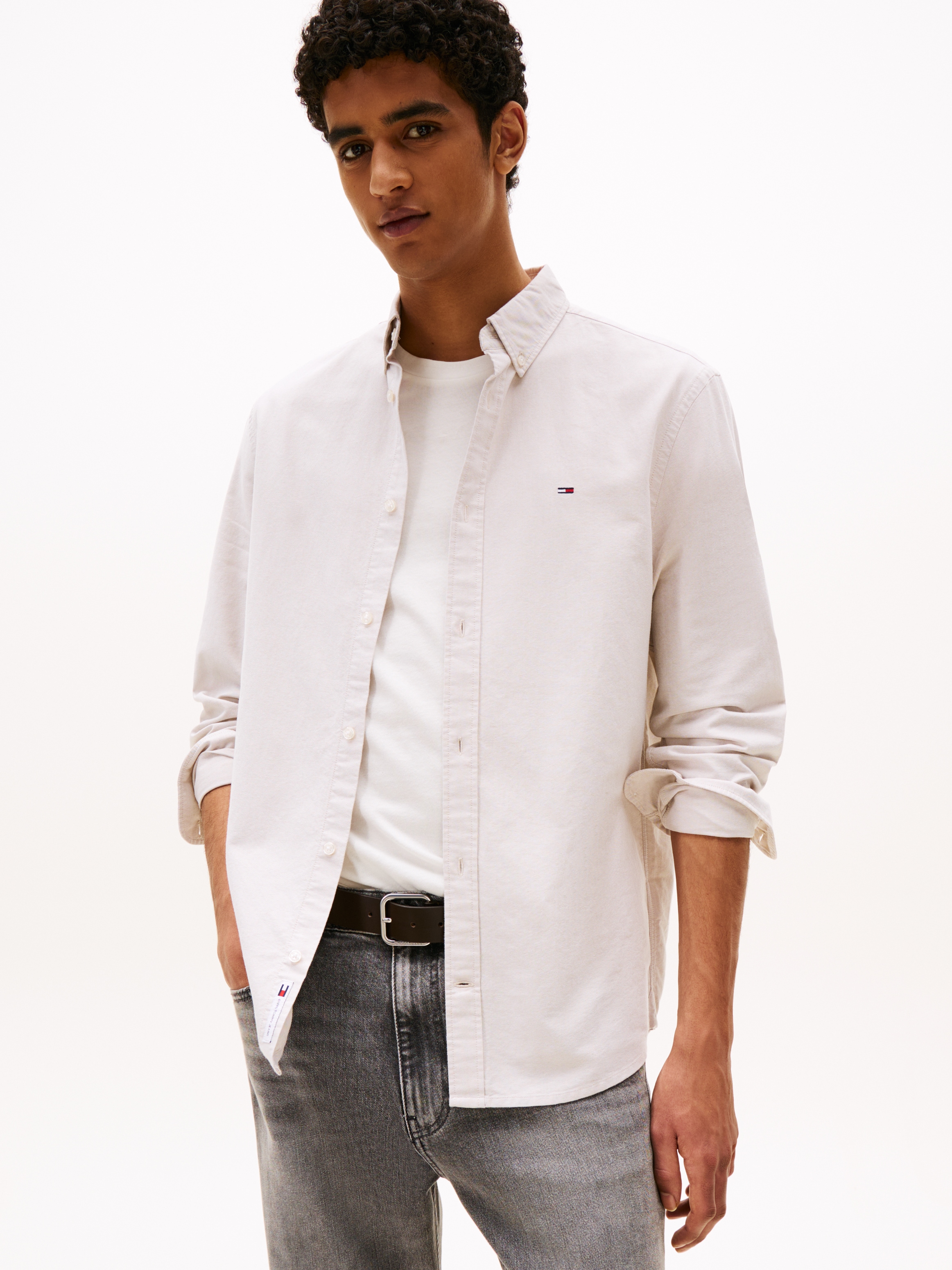 Tommy Jeans Langarmhemd "TJM REG OXFORD SHIRT EXT", Mit Rundhalsausschnitt günstig online kaufen