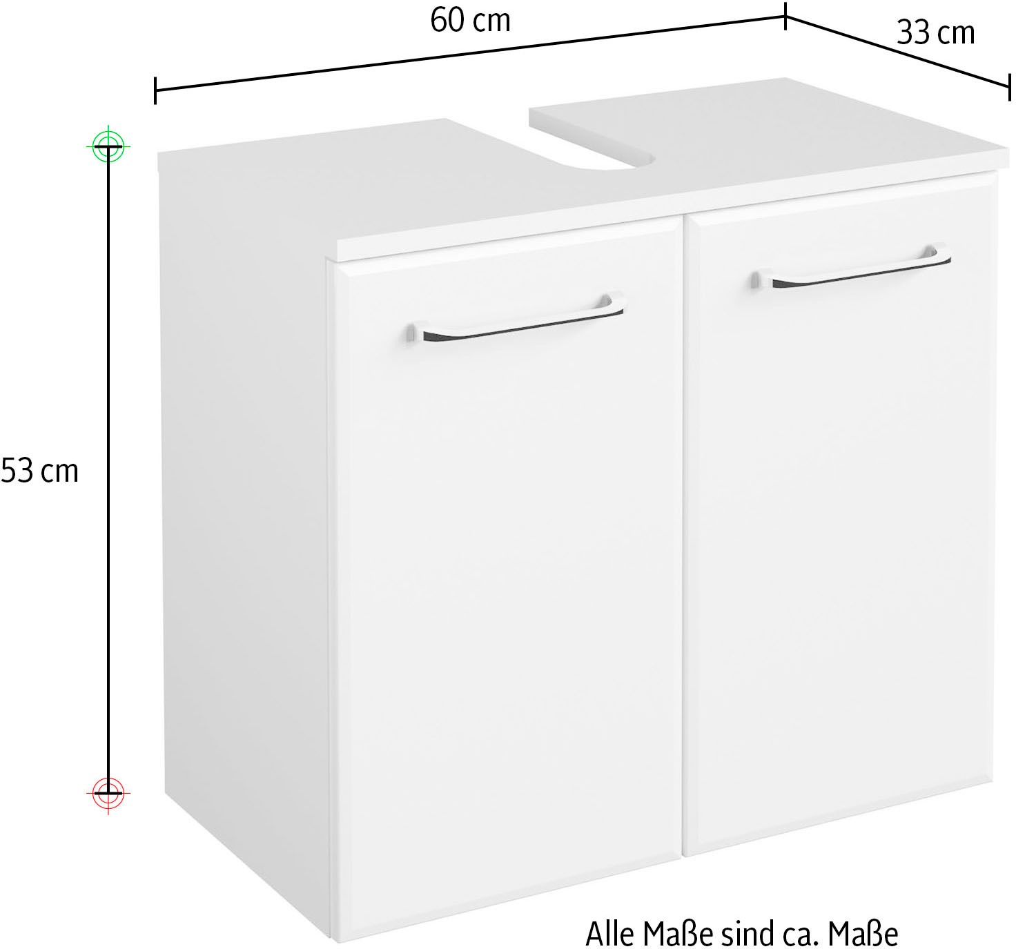 Saphir Badmöbel-Set »Quickset 341 6-teilig, Waschbeckenunterschrank und LED-Spiegelschrank«, (Set, 6 St.), ohne Waschbecken, mit Hochschränke, Unterschrank, Hängeschrank