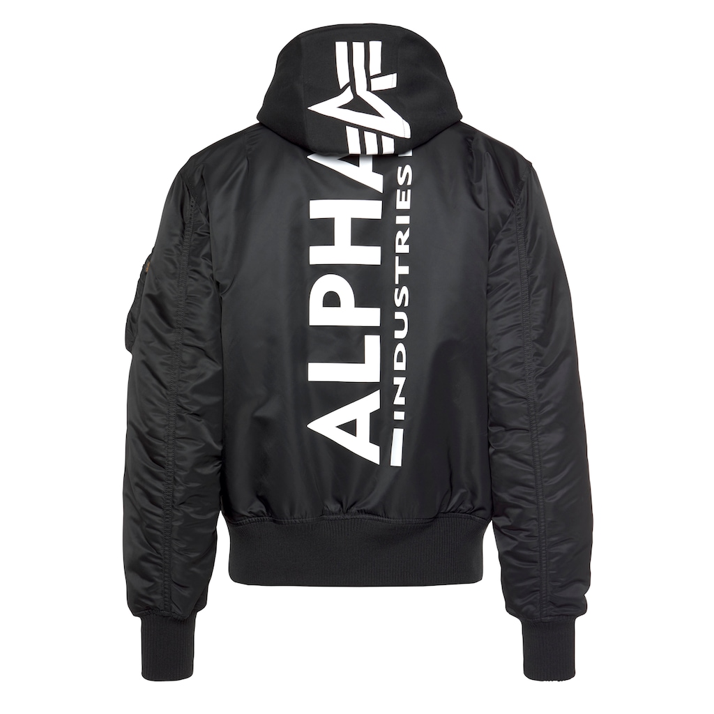 Alpha Industries Bomberjacke »MA-1 ZH Back Print«, mit Kapuze