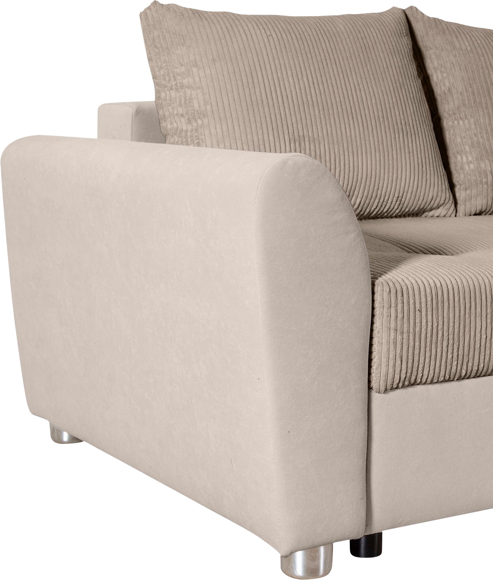COLLECTION AB Ecksofa, Ecksofa,Bettfunktion,Bettkasten,Bonnelfederkern, Rückenkissen