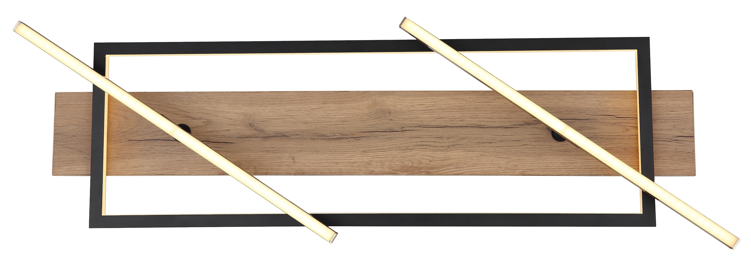 GLOBO LIGHTING LED Deckenleuchte »BEATRIX«, Leuchtmittel LED-Modul | LED fest integriert, Deckenlampe/Wohnzimmer/Schlafzimmer/modern/Holz