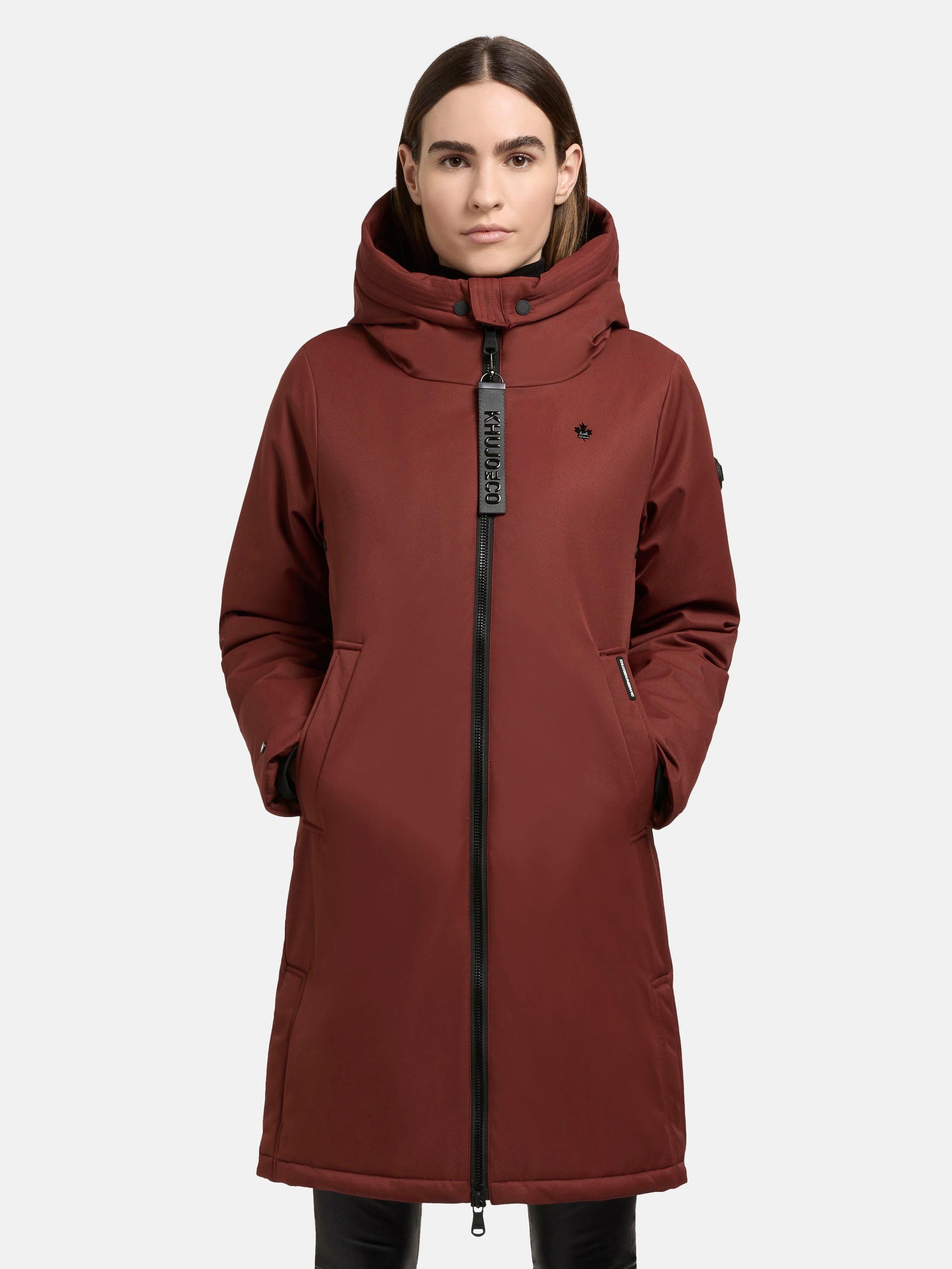 khujo Kurzmantel "Yaak3-YM", urbaner Damen Parka mit gestepptem Innenfutter