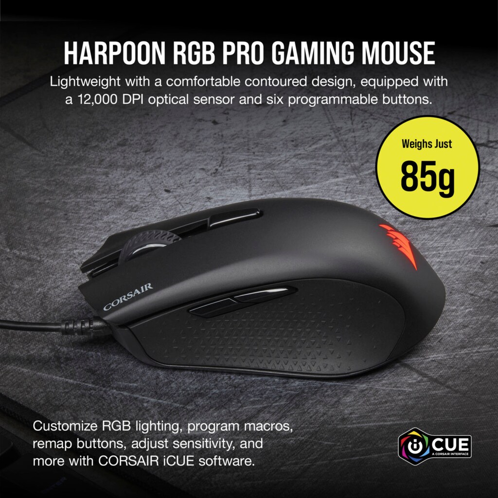 Corsair Tastatur- und Maus-Set »K55 RGB PRO QWERTZ+ HARPOON RGB PRO Gaming-Bundle (DE)«