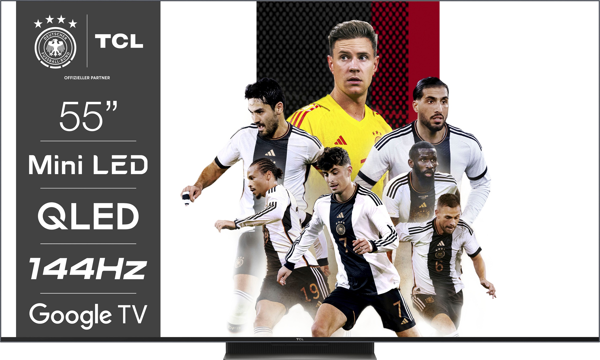 TCL QLED Mini LED-Fernseher »55C831X2«, 4K Ultra HD, Google TV-Smart-TV, 1500nits, HDR Extreme, Dolby Atmos, HDMI 2.1, ONKYO-Sound