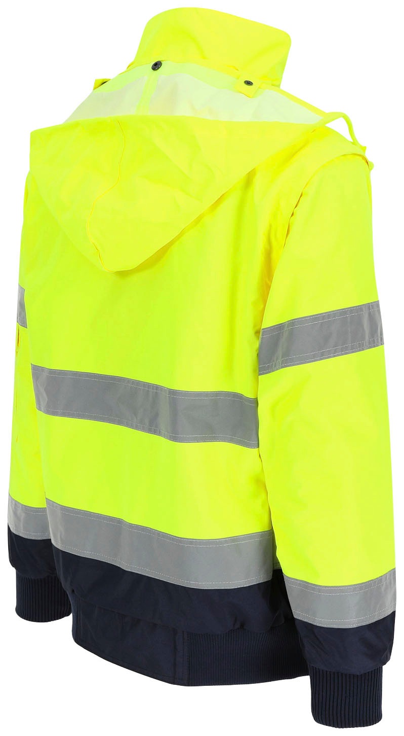 Herock Arbeitsjacke »Tarvos HIGH VIZ«, Kapuze bestellen Ärmeln Mit Fleece-Bodywarmer | und herausehmbarem online abnehmbaren BAUR und