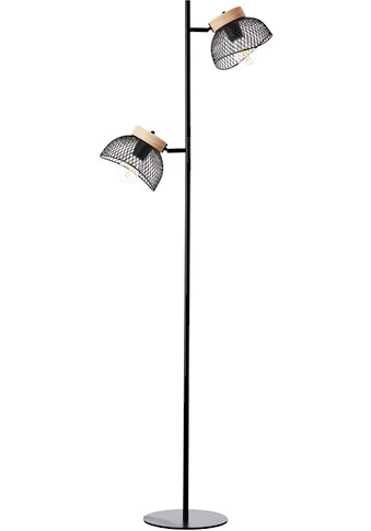 Places of Style Stehlampe »Elmwood«, E27, schwarz, Metall/Holz, E27 max. 52W kaufen