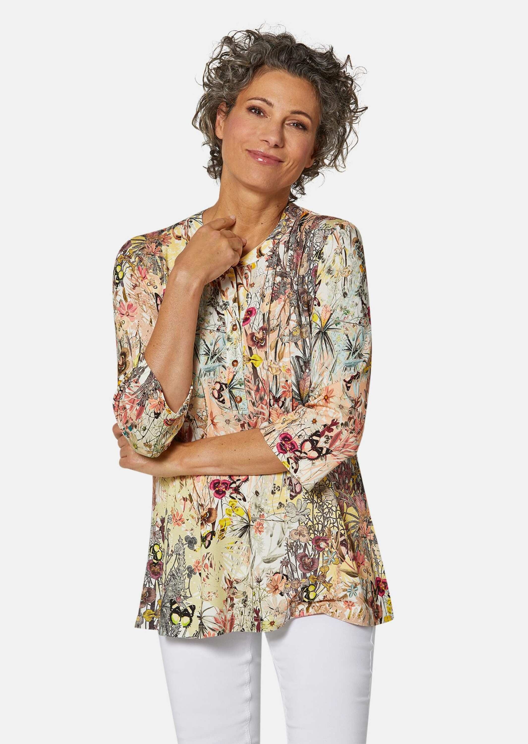GOLDNER Print-Shirt »Figurschmeichelndes Drucktunika-Shirt«