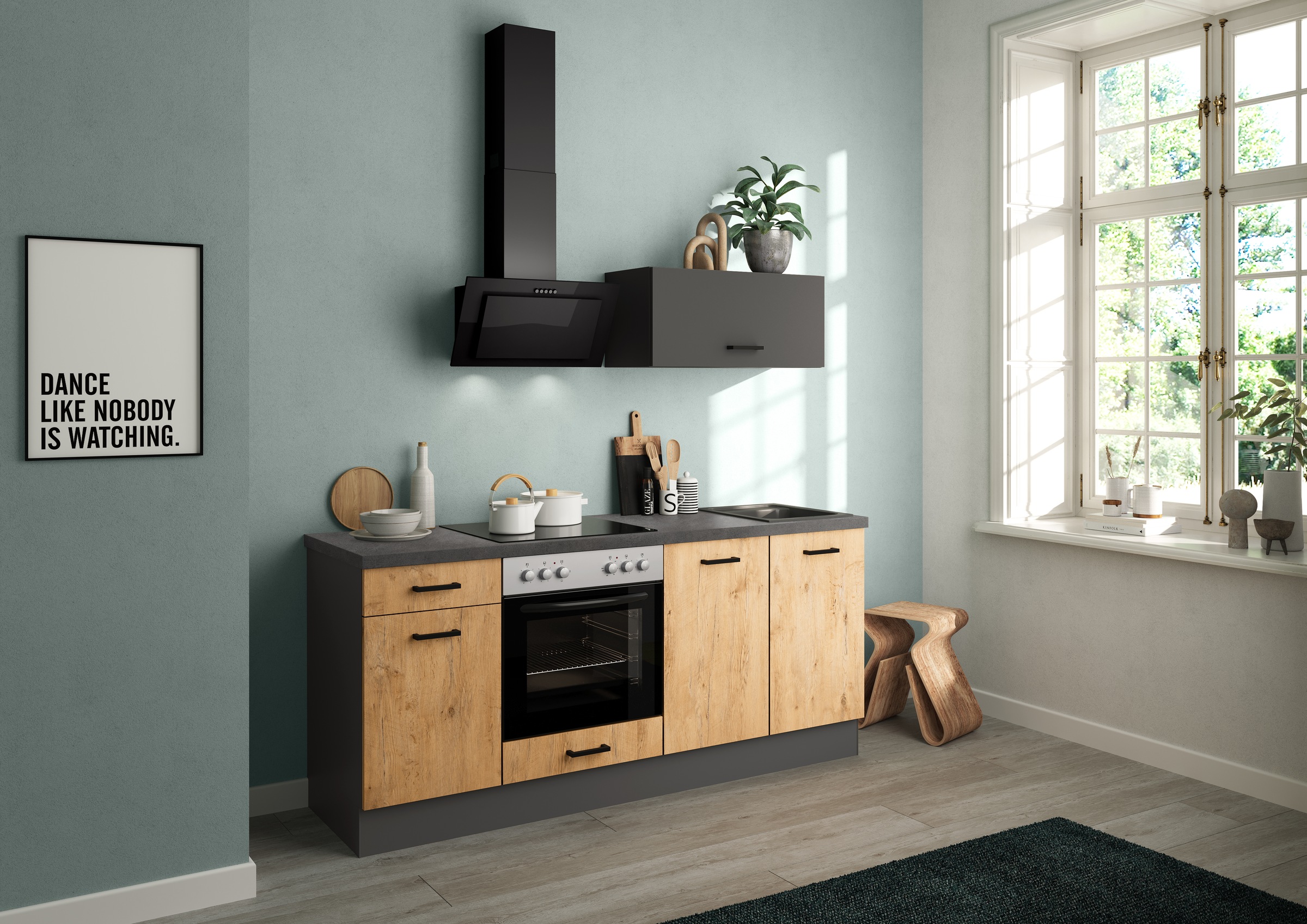 IMPULS KÜCHEN Küchenzeile ""Lissabon", Ausrichtung wählbar, Schubkästen mit günstig online kaufen